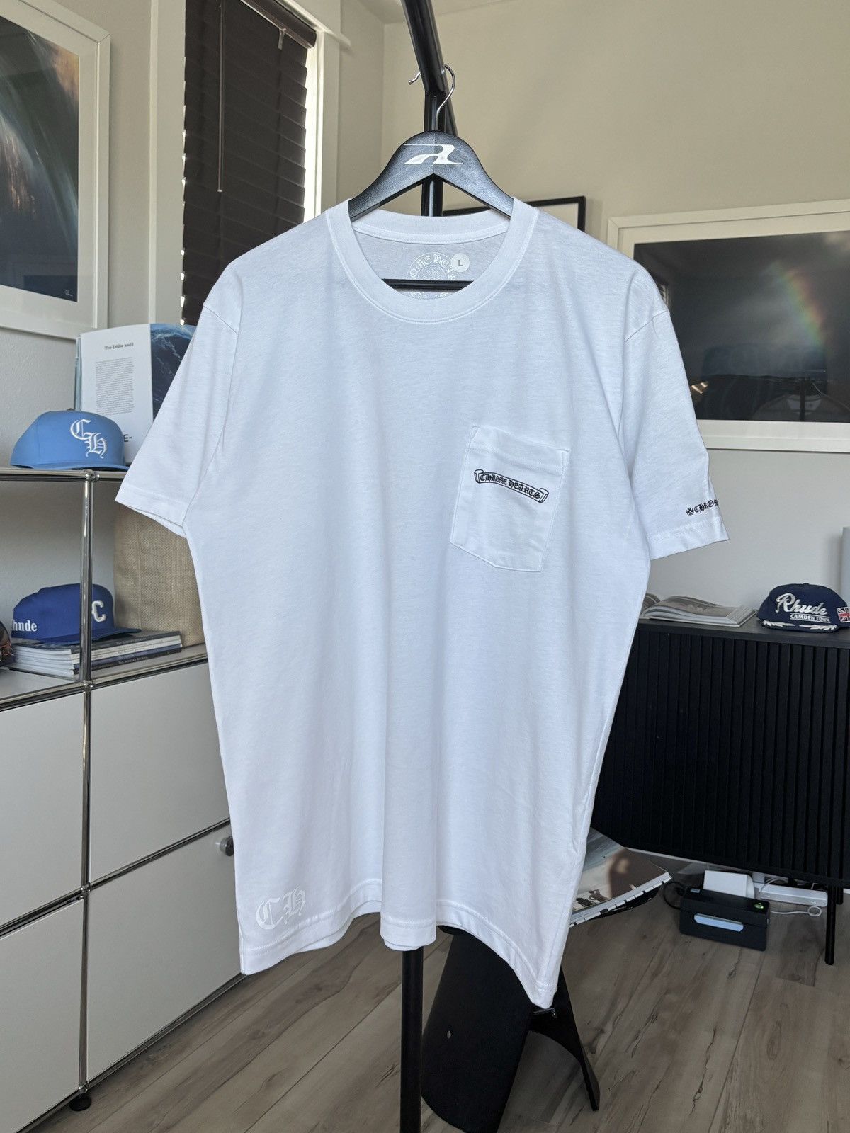 Chrome Hearts CHROME HEARTS | NEW | SCROLL BANNER LOGO TEE Size US XL / EU 56 / 4 - 4 Thumbnail
