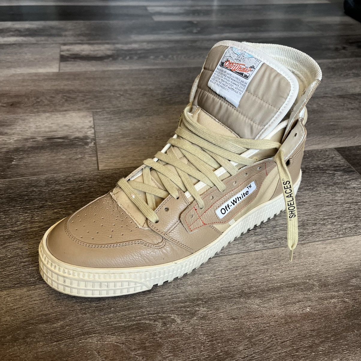 Off-White Off-White Tan Beige Cream 3.0 Off Court High Top Sneakers 43 Size US 10 / EU 43 - 11 Thumbnail
