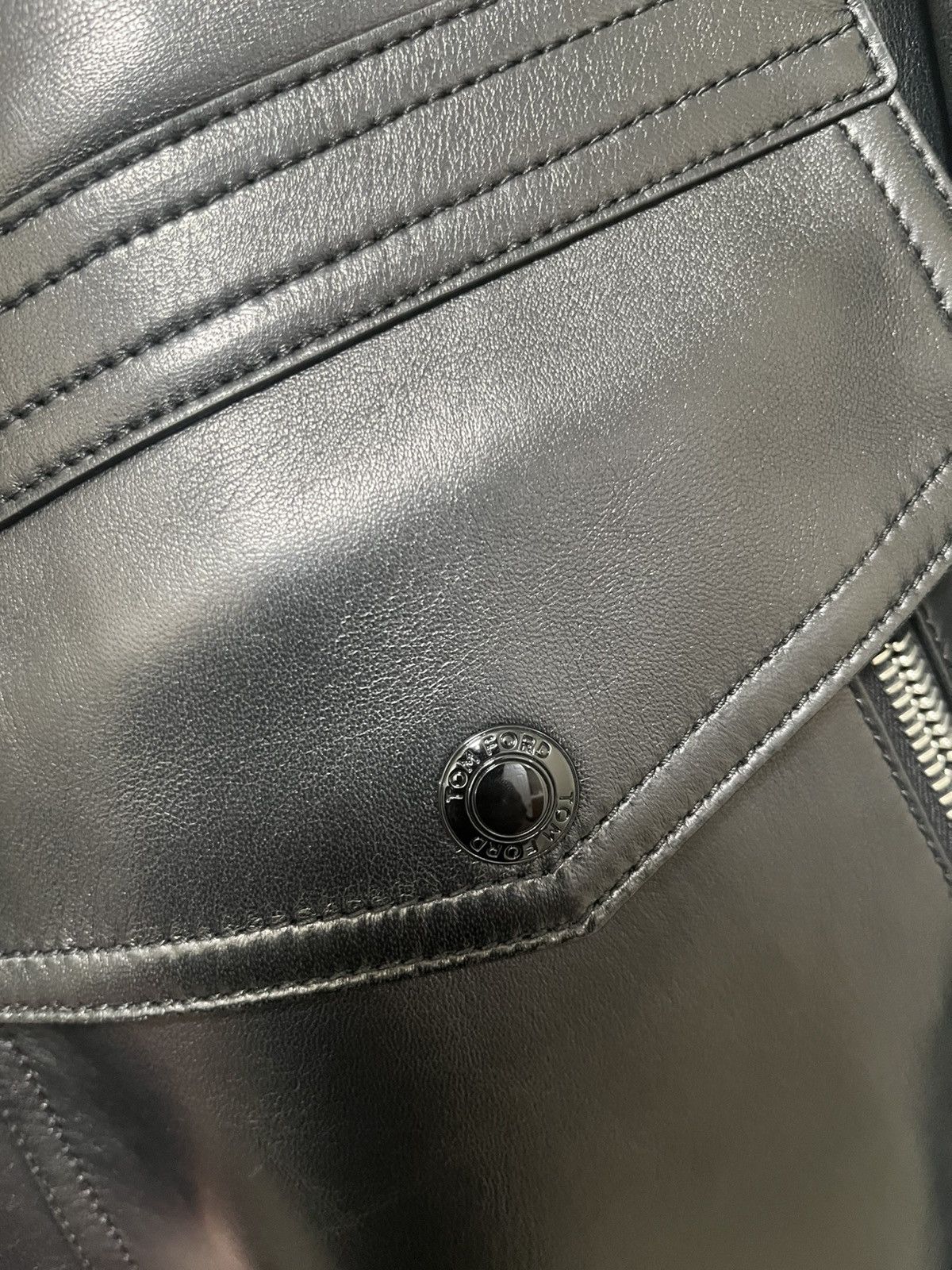 Tom Ford Tom Ford Leather Jacket Sz 50 Size US M / EU 48-50 / 2 - 3 Thumbnail