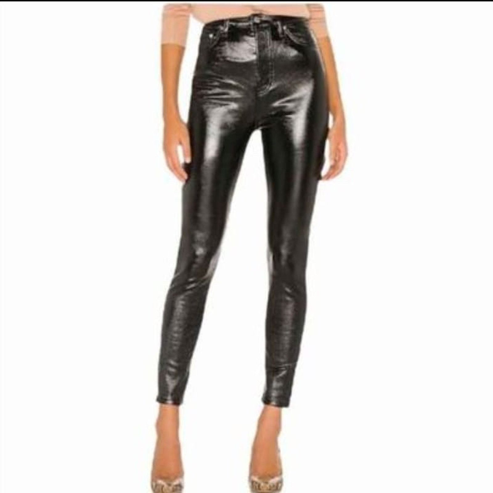 Free People Free People Phoenix Coated Skinny Jean Black size 27 NWT Size 27" / US 4 / IT 40 - 1 Thumbnail