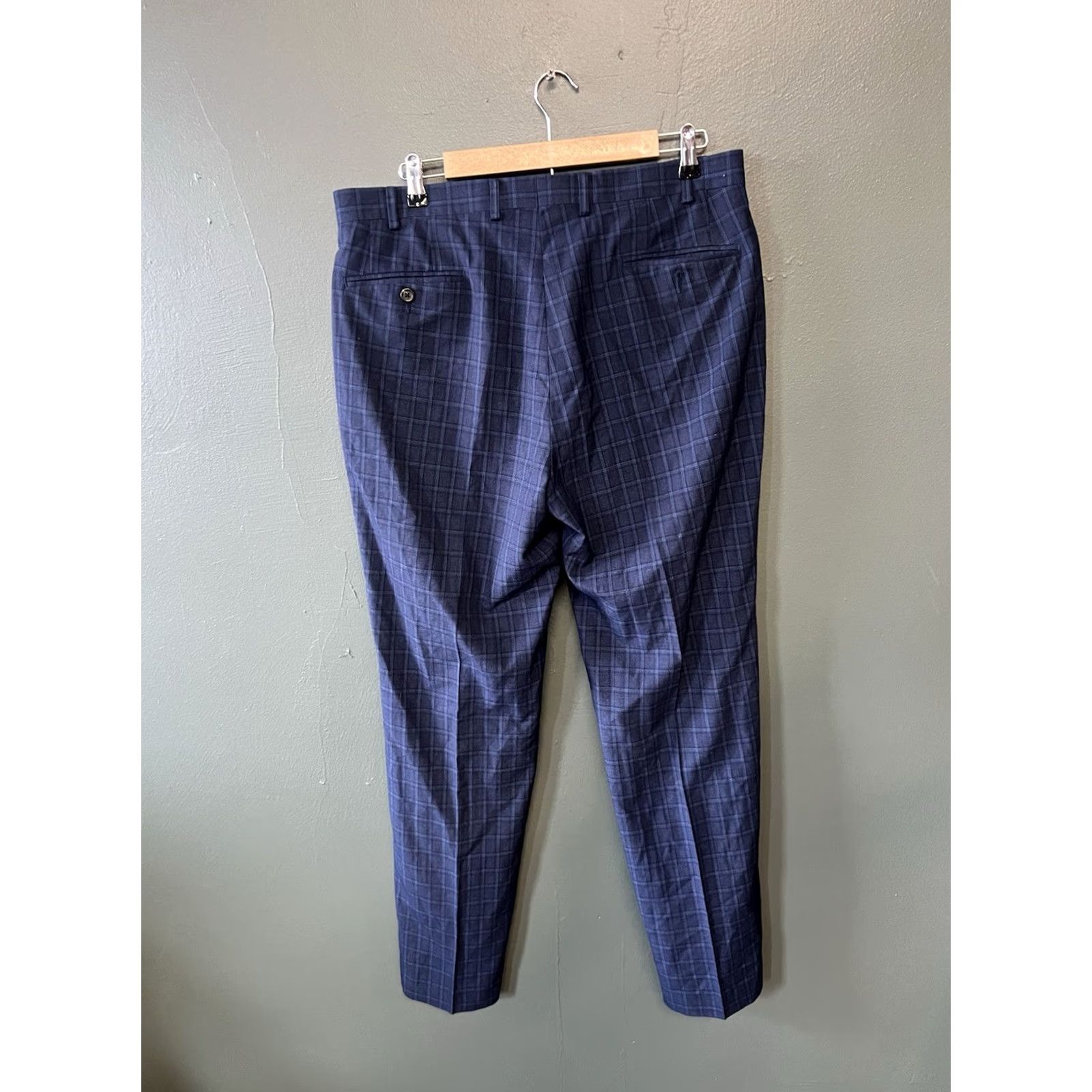 Ralph Lauren Lrl Lauren Ralph Lauren Womens Blue Plaid Pleated Dress Pants 36 Regular 32 Inseam Mens Womens Girls Size 25" / US 0 / IT 36 - 2 Thumbnail