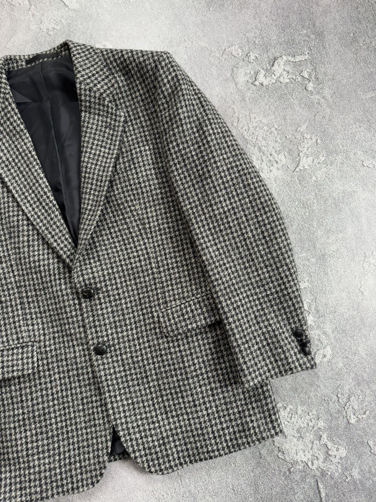 Harris Tweed × Vintage Harris Tweed M button up blazer jacket checkered wool Size 42S - 7 Thumbnail