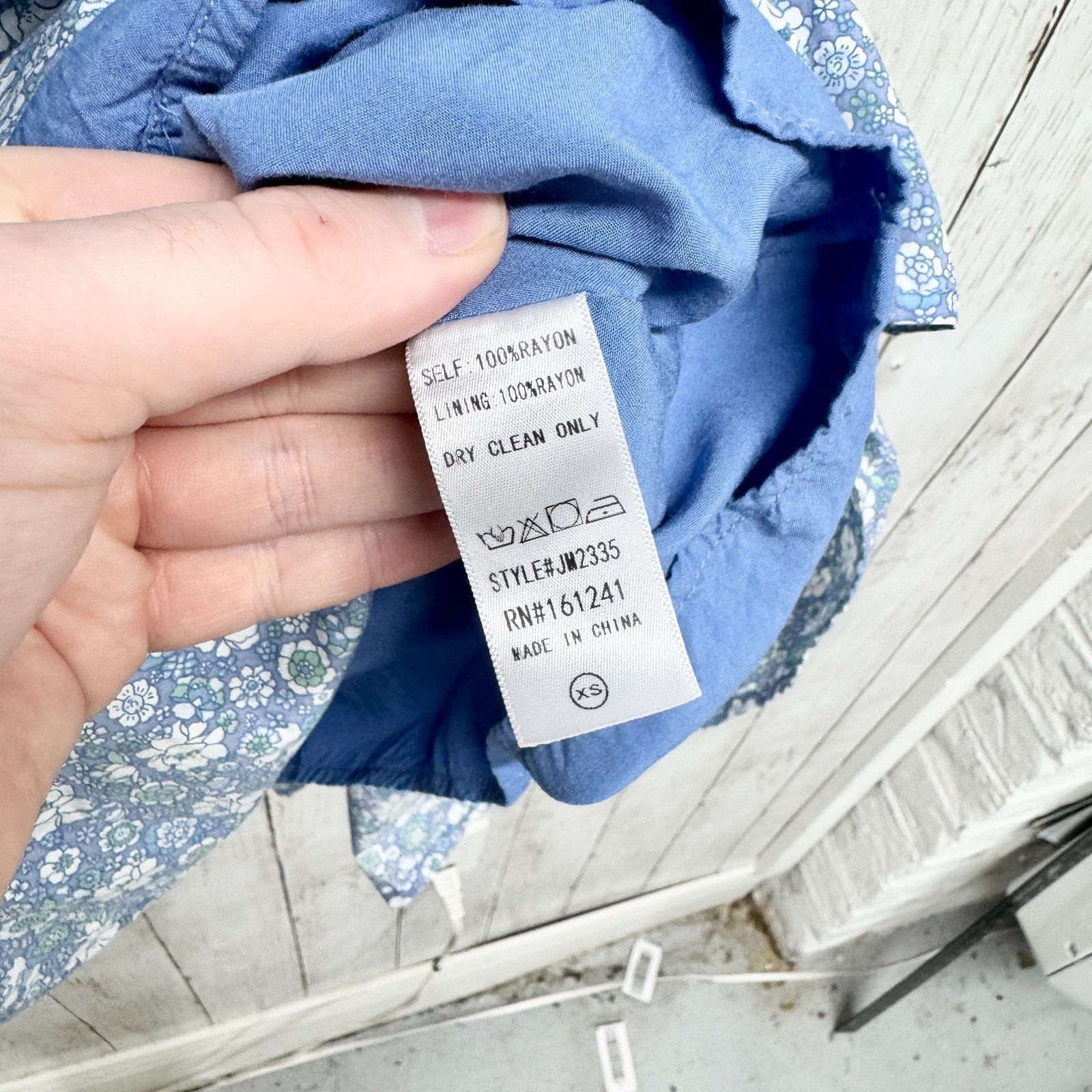 Other J. Marie Dress Women Size XS Blue Tiered Embroidered Midi Size XS / US 0-2 / IT 36-38 - 4 Thumbnail