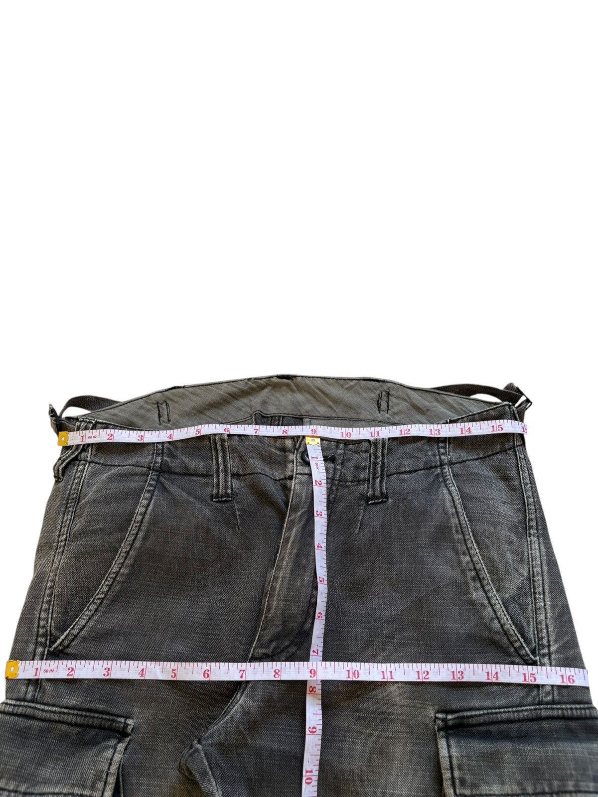 Hysteric Glamour × Japanese Brand Vintage Japanese Brand Grey Cargo Bootcut Flare Jeans Size US 32 / EU 48 - 11 Thumbnail