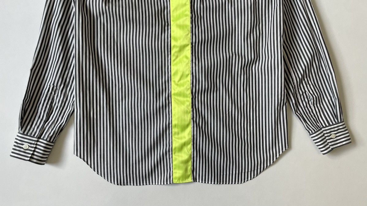 Comme des Garcons White/Black Striped Shirt With Neon Stripe Size US M / EU 48-50 / 2 - 11 Thumbnail