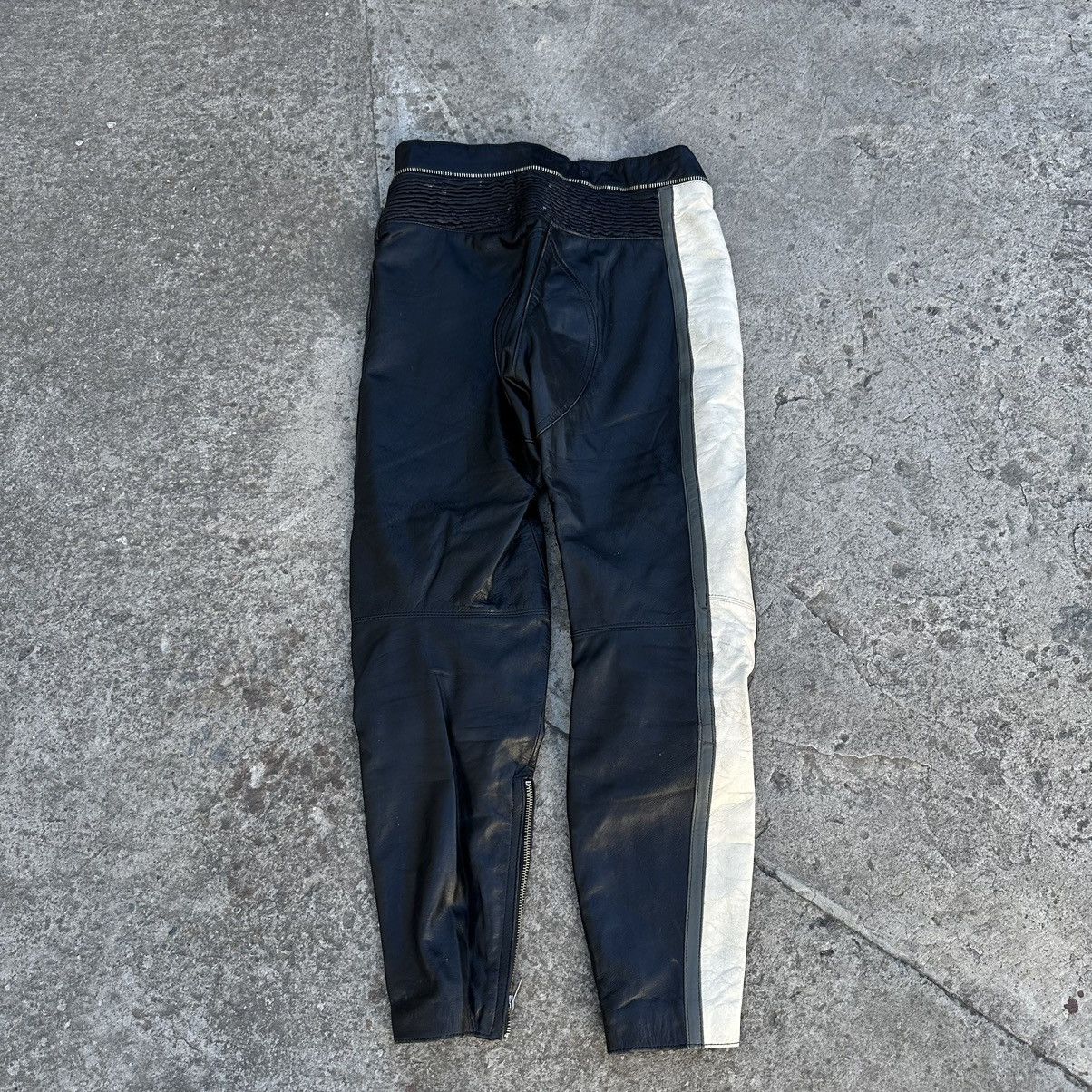 Vintage Vintage Moto Leather Pants Size 34 Style USA 90s Y2K Size US 34 / EU 50 - 2 Thumbnail