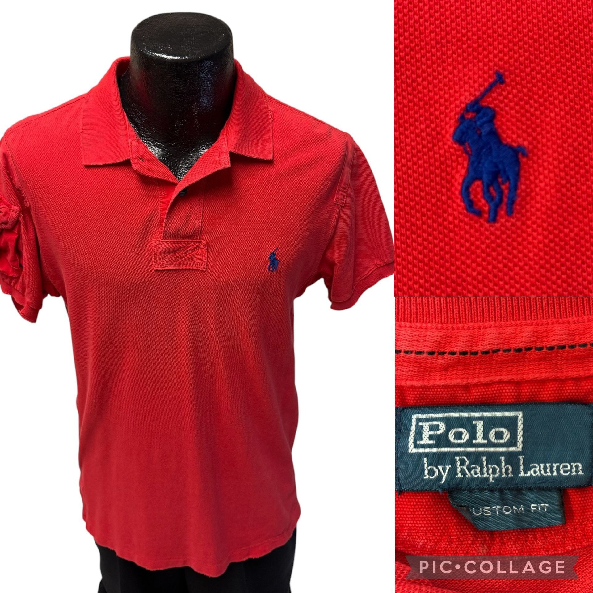 Polo Ralph Lauren Ralph Lauren Vintage Distressed Style Custom Fit Polo Shirt Size US M / EU 48-50 / 2 - 1 Thumbnail