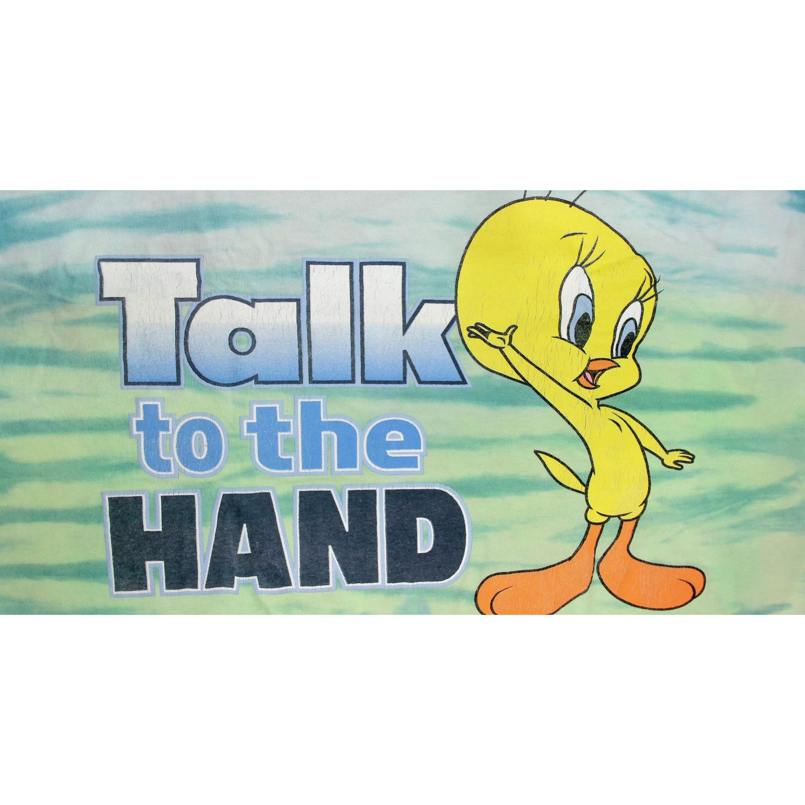 Warner Bros VTG 2001 Tweety Bird "Talk To The Hand" Tie Dye Tee Boxy XXL Size US XXL / EU 58 / 5 - 8 Thumbnail