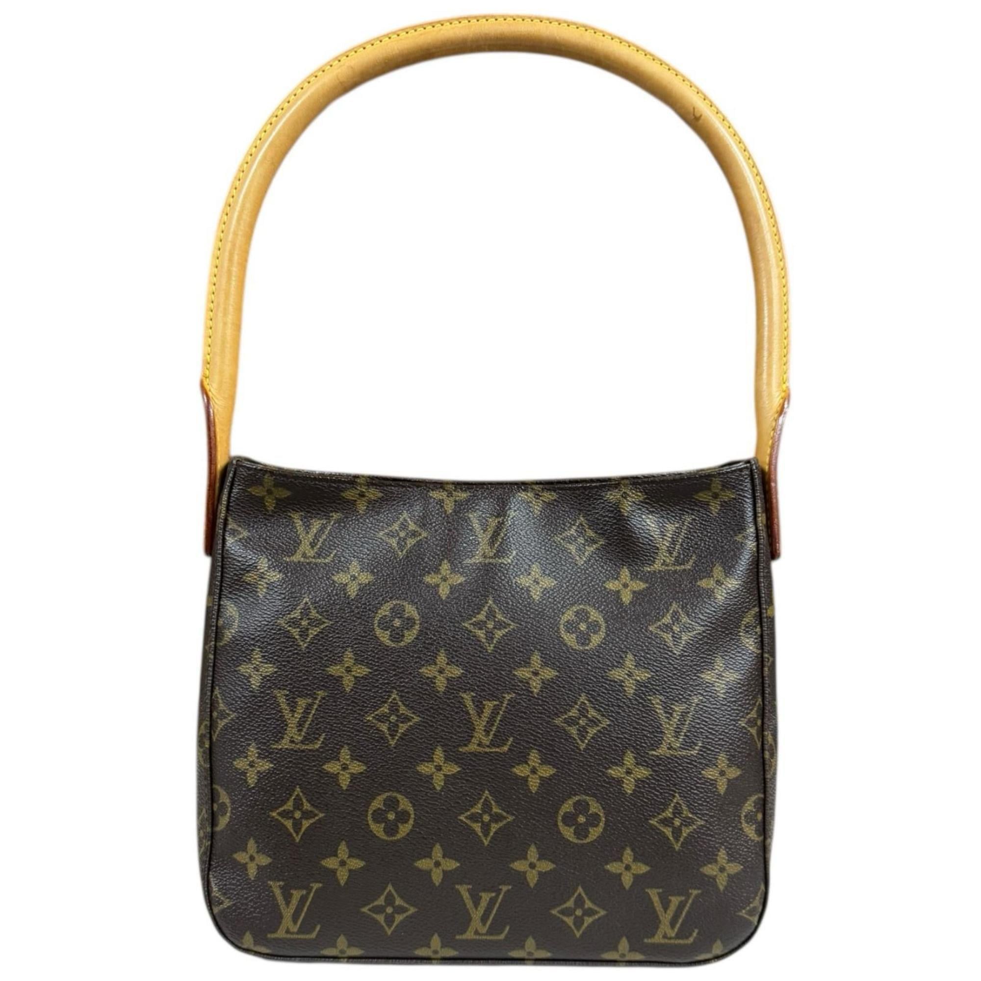 Louis Vuitton Pre-owned Louis Vuitton Looping MM Monogram Shoulder Bag in Brown Canvas (M51146) for Women. Size ONE SIZE - 1 Thumbnail
