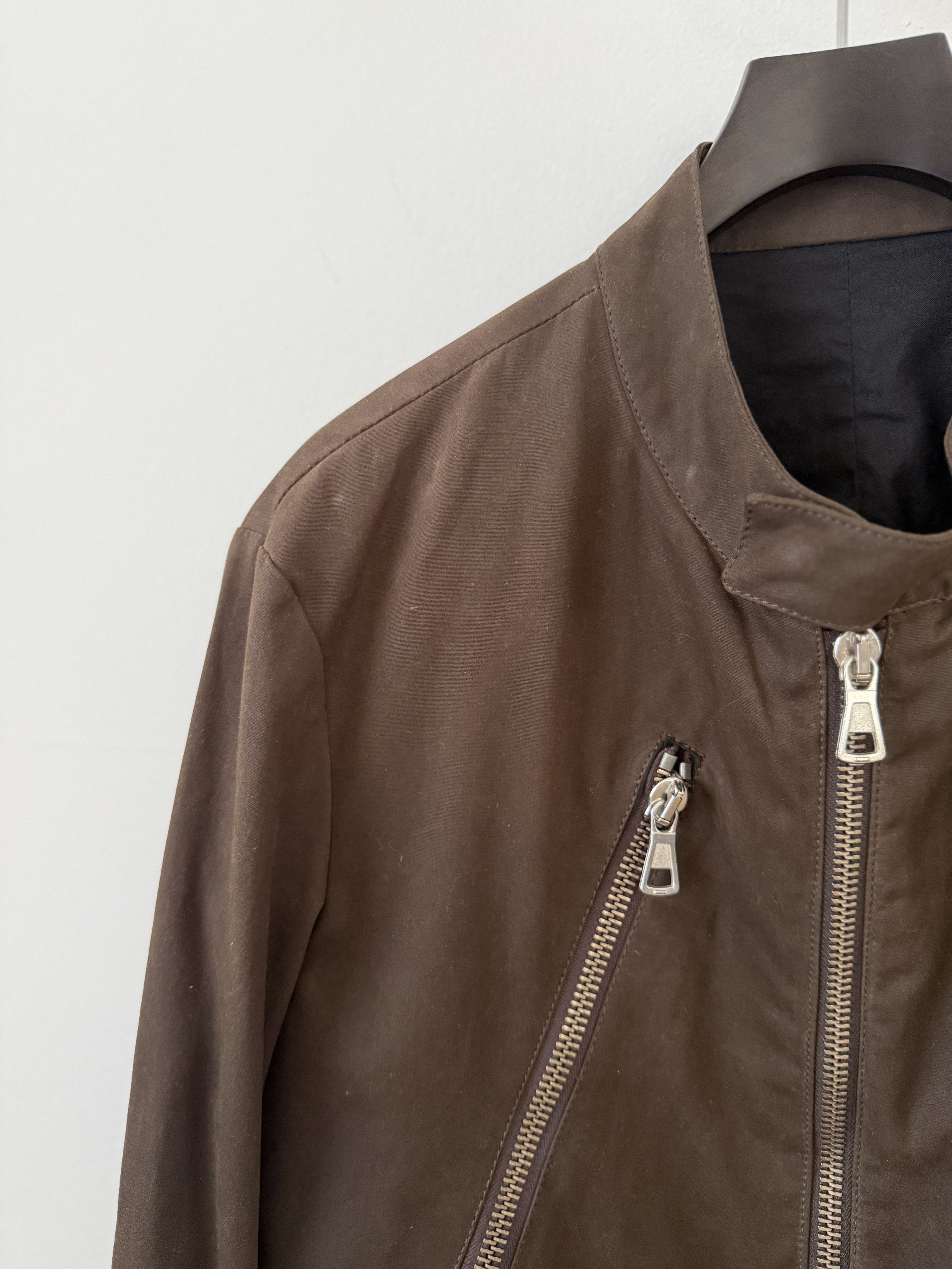 Maison Margiela 2003 Waxed 5 Zip Moto Jacket Size US M / EU 48-50 / 2 - 8 Thumbnail