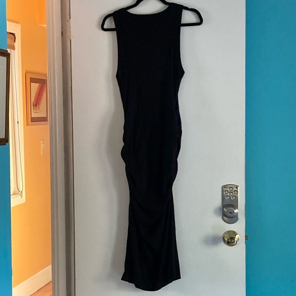 Michael Stars Michael Stars Wren Ribbed Midi Fitted Tank Dress in Black Size L Size L / US 10 / IT 46 - 10 Thumbnail