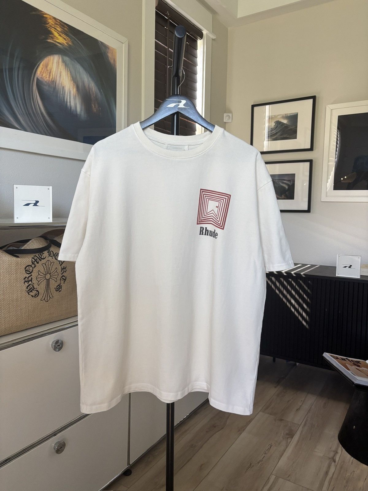 Rhude RHUDE RED REPEAT CHEVRON LOGO TEE Size US L / EU 52-54 / 3 - 2 Thumbnail