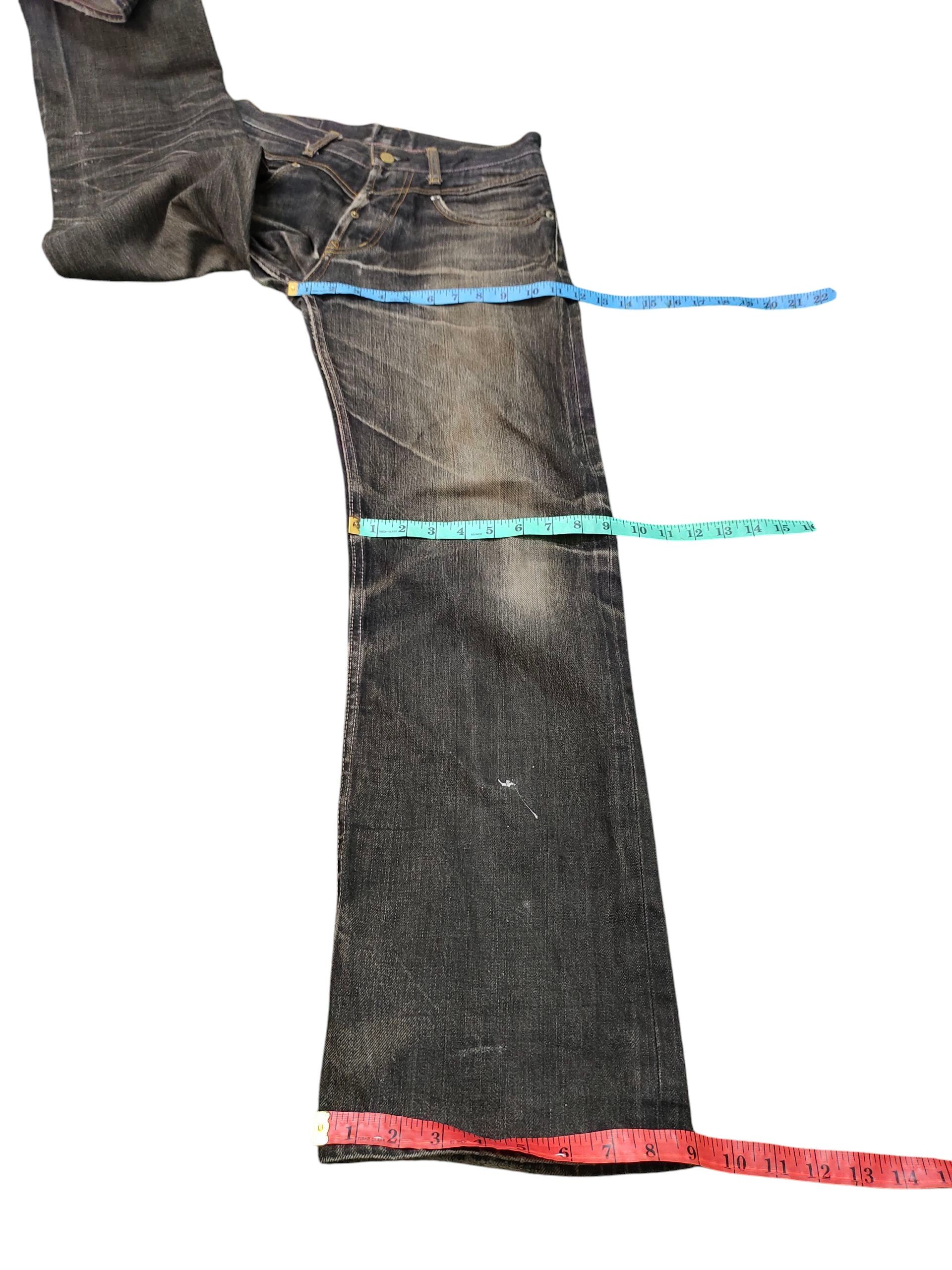 Spiritual Gangster Vintage Gangsterville Selvedge Rusty Distress Denim Jeans Size US 30 / EU 46 - 17 Thumbnail