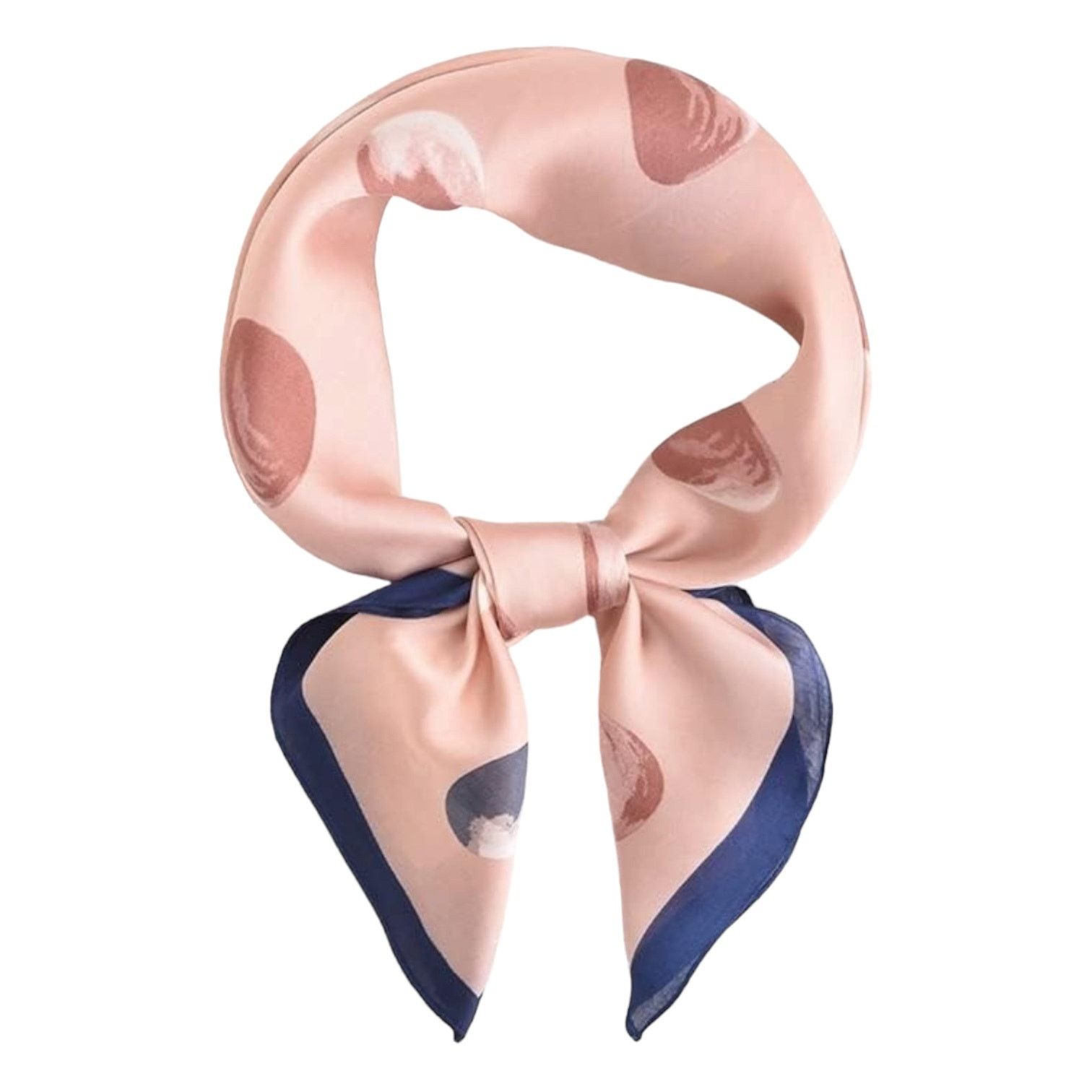 Other Navy Blue & Pink Silky Soft Polka Dot Square Scarf NIP Size ONE SIZE - 1 Thumbnail