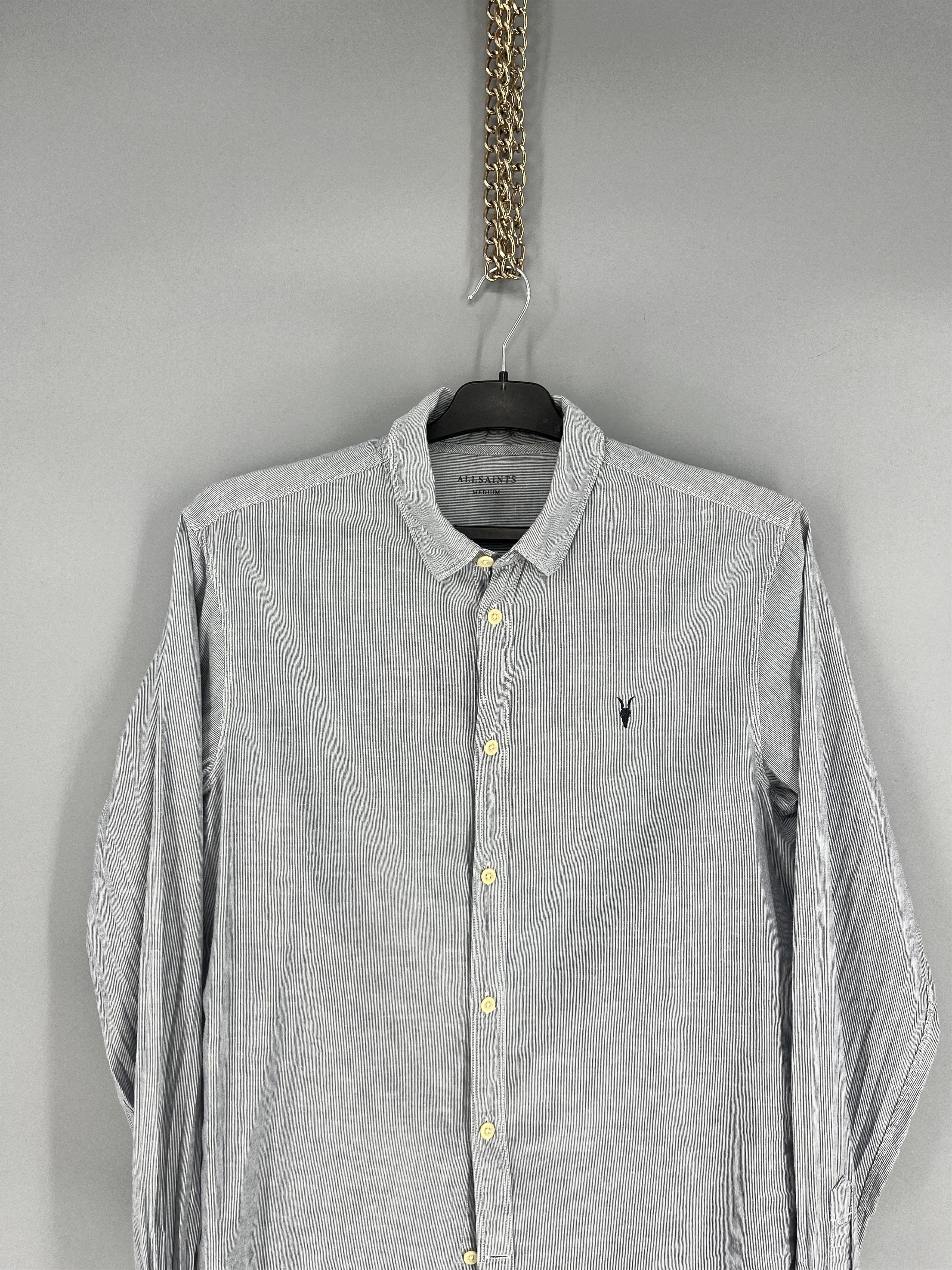 Allsaints Vintage Striped Shirt Allsaints Size M Rare Luxury Size US M / EU 48-50 / 2 - 6 Thumbnail
