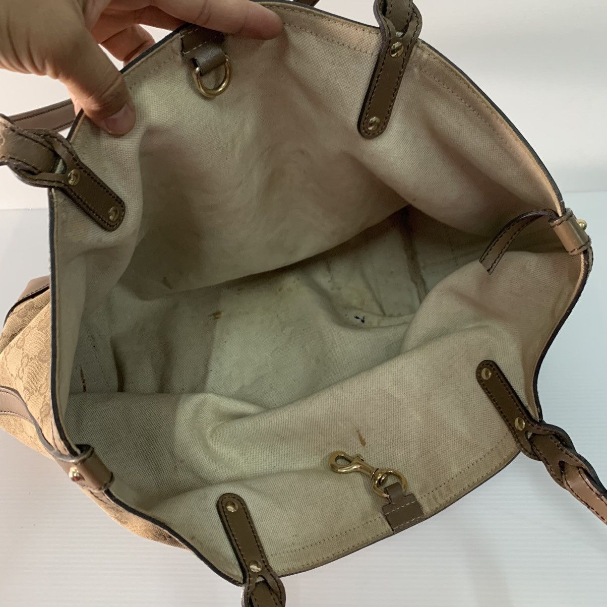 Gucci Gucci Canvas Large Tote Bag Size ONE SIZE - 8 Thumbnail