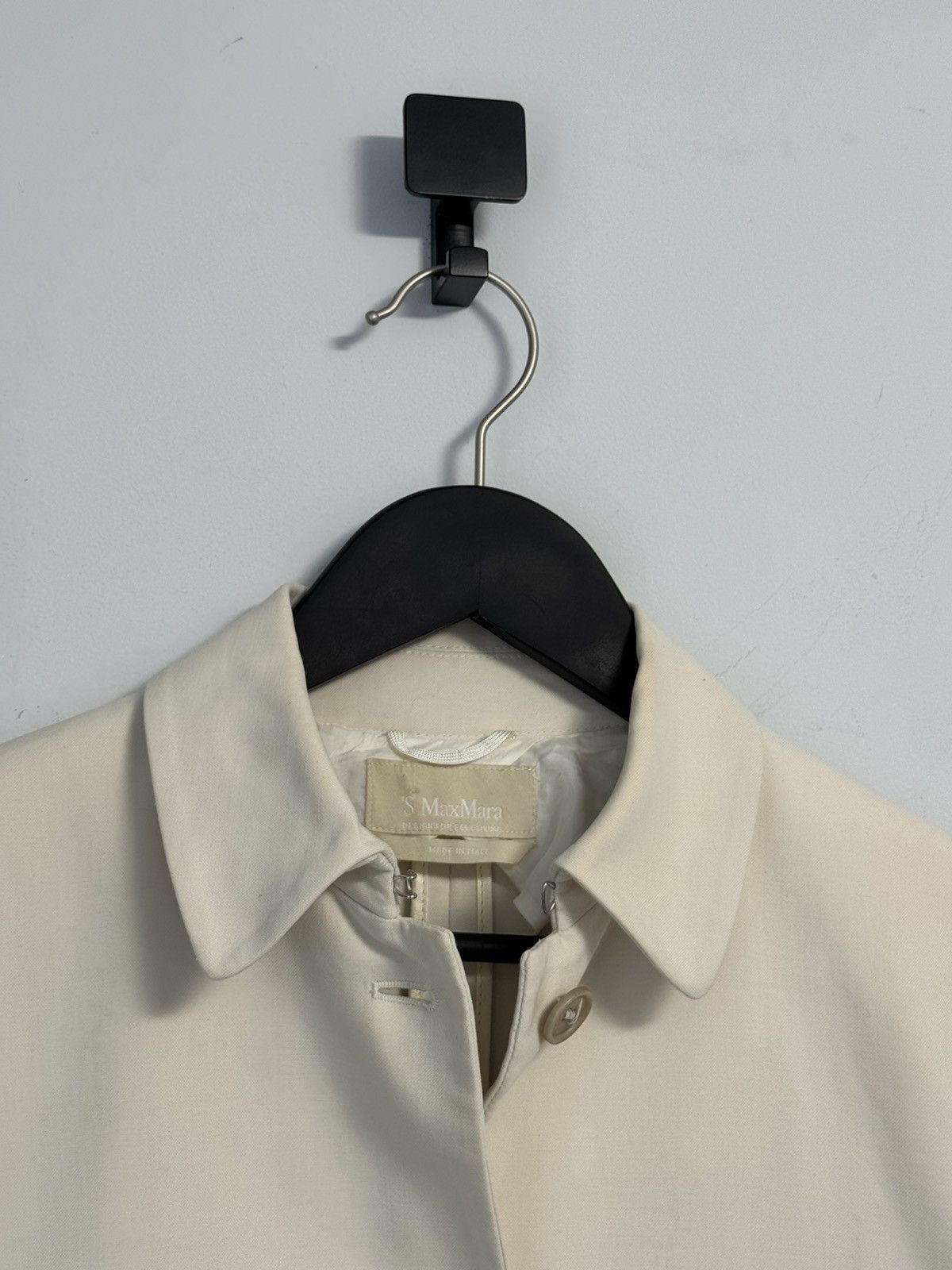Max Mara Max Mara Ivory Cropped Jacket Button Front Coat Blazer Size M / US 6-8 / IT 42-44 - 3 Thumbnail