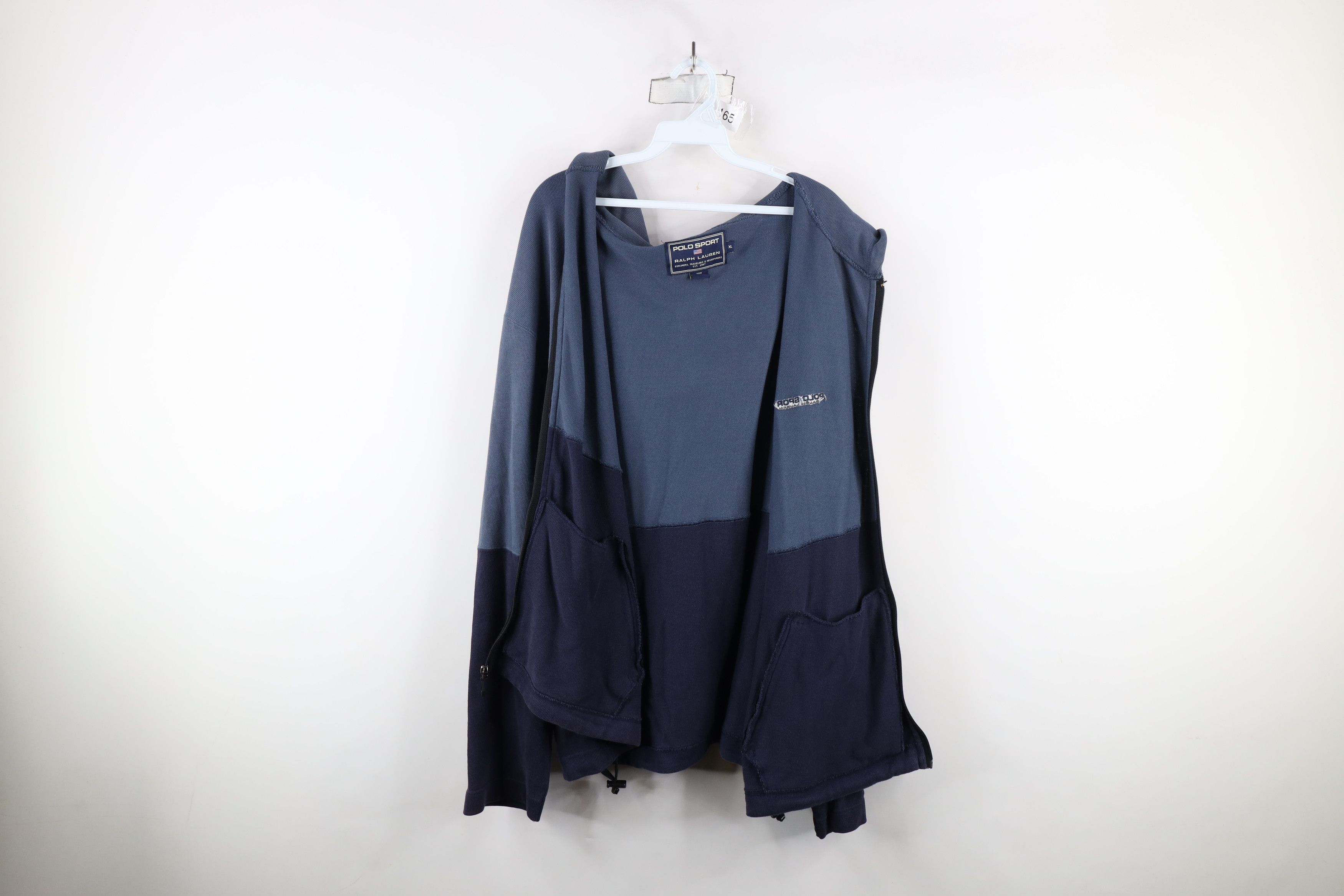 Ralph Lauren × Vintage Vintage 90s Polo Sport Ralph Lauren Block Full Zip Hoodie Size US XL / EU 56 / 4 - 11 Thumbnail