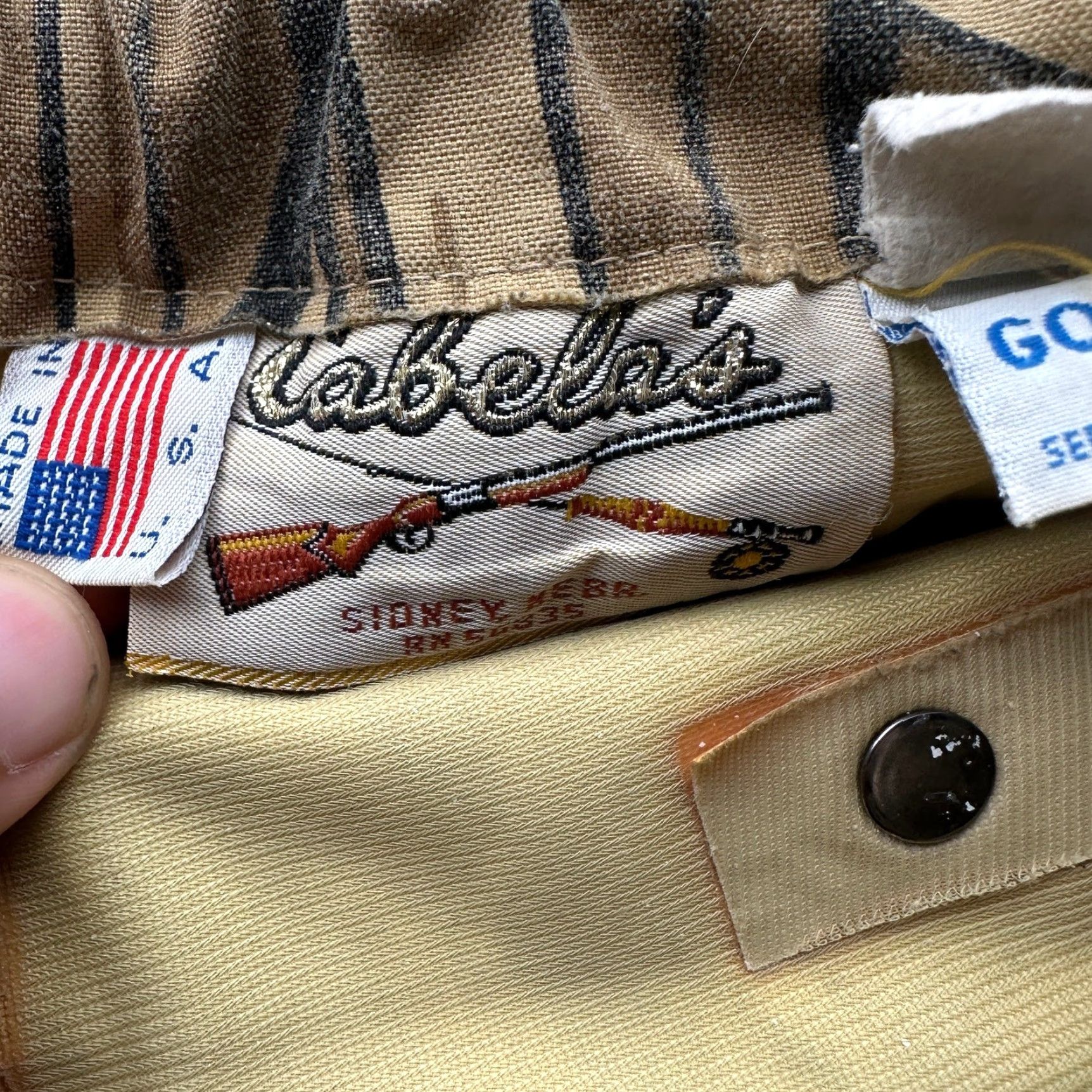 Vintage VINTAGE Cabela's Gore-Tex Hunting Pants Mens M Regular 31" Inseam Tree Cat Tail Camo Camouflage Brown Mens Pants Camouflage Hunting Weather Rain Pants Size US 30 / EU 46 - 4 Thumbnail
