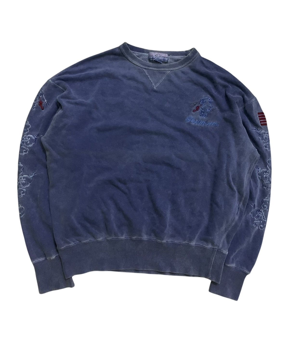 Tedman × Toyo Enterprises Vintage Ted Company Devil Embroidered Sweatshirt Size US L / EU 52-54 / 3 - 4 Thumbnail