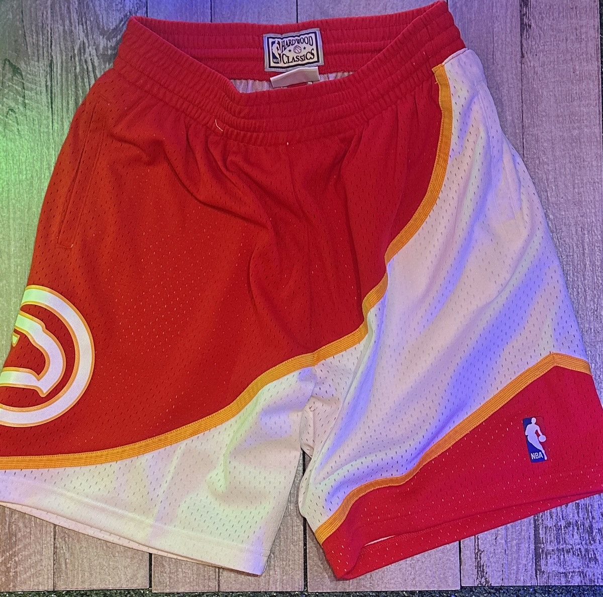 Mitchell & Ness Red 86 Atlanta Hawks Swingman Shorts by Mitchell & Ness M Size US 34 / EU 50 - 4 Thumbnail