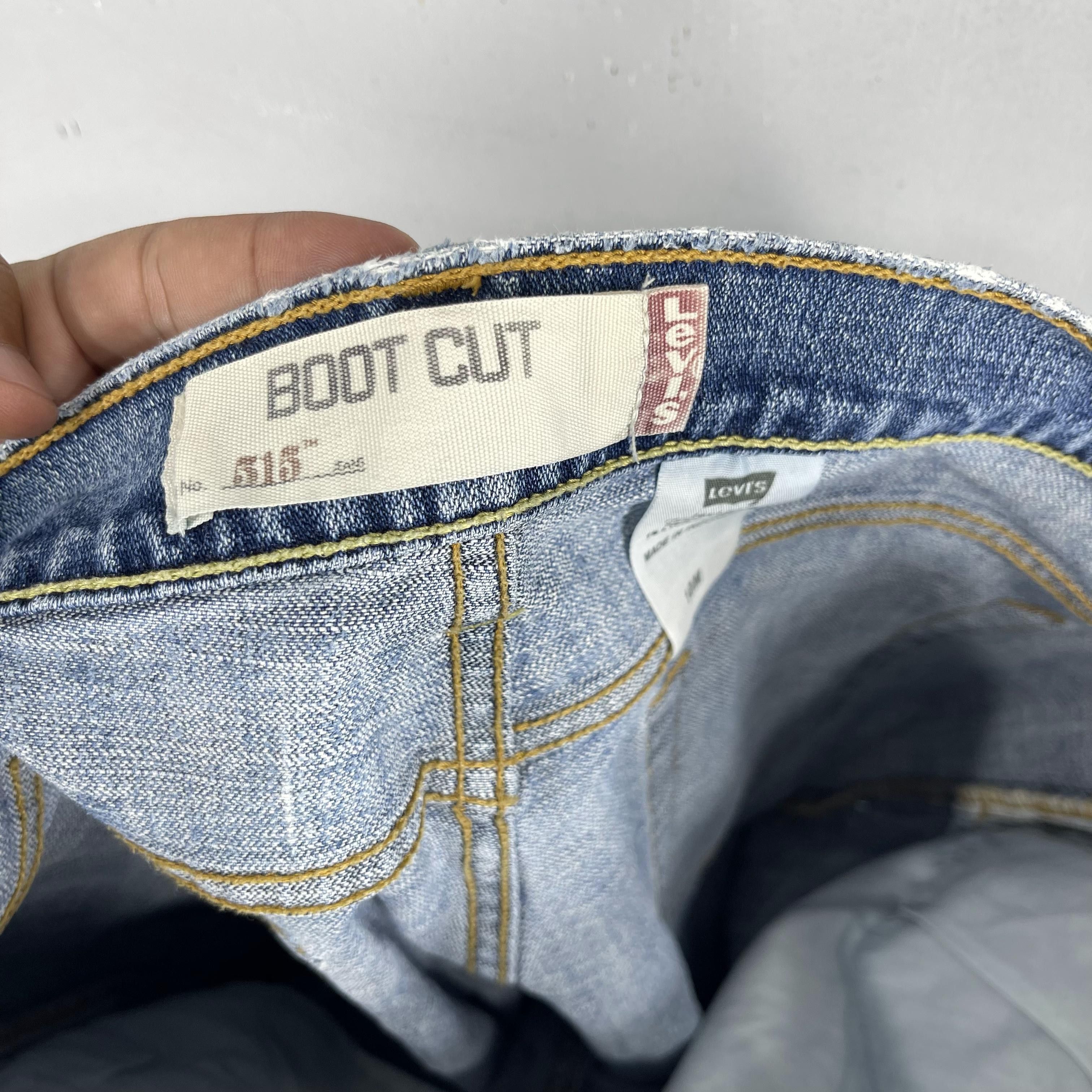 Levi's × Vintage Size 31 Vintage Levis 515 Distressed Mid Wash Bootcut Jeans Size 31" - 5 Thumbnail