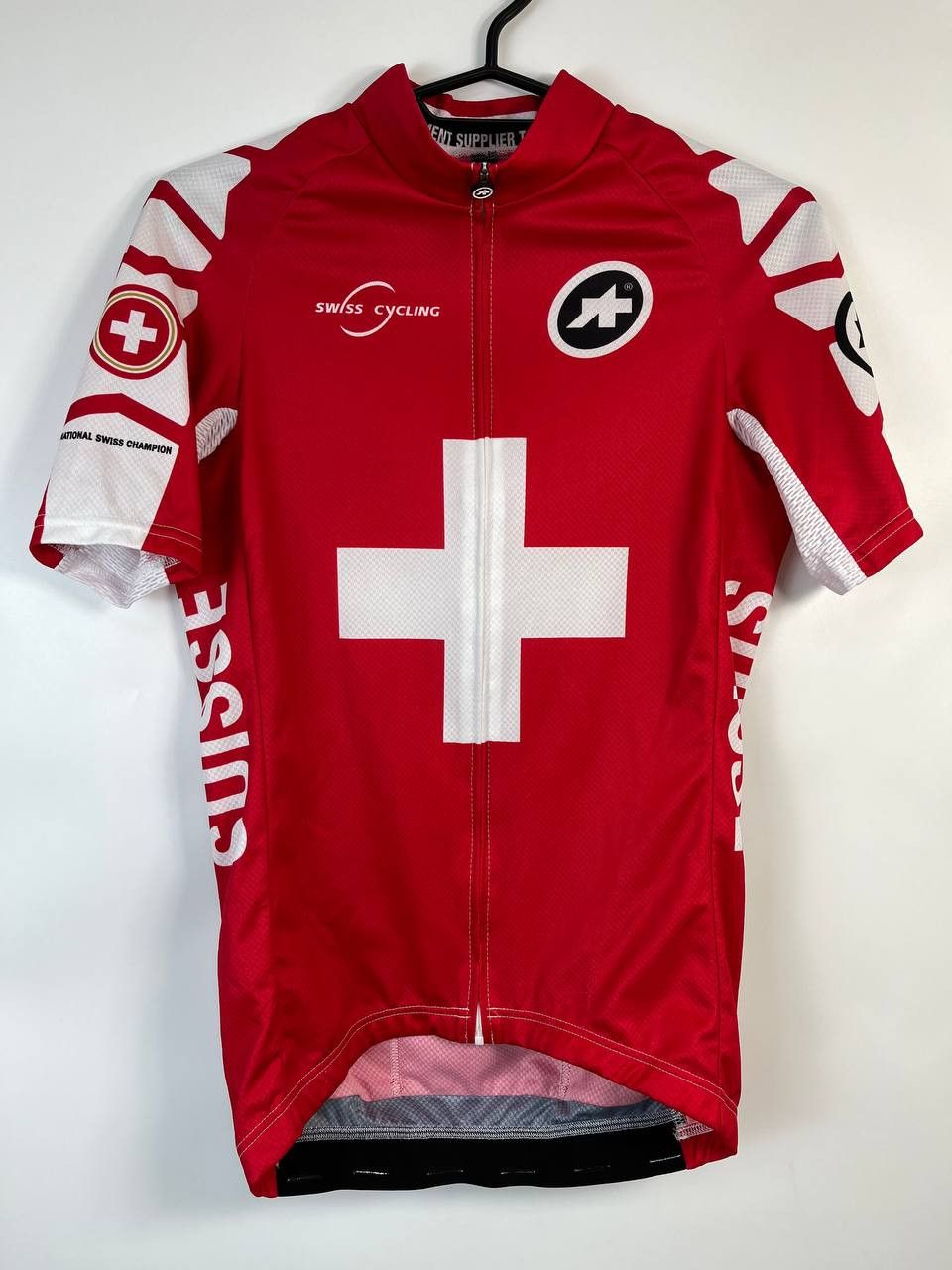 SWISS CYCLING NATIONAL CHAMPION JERSEY ASSOS SHIRT SIZE S