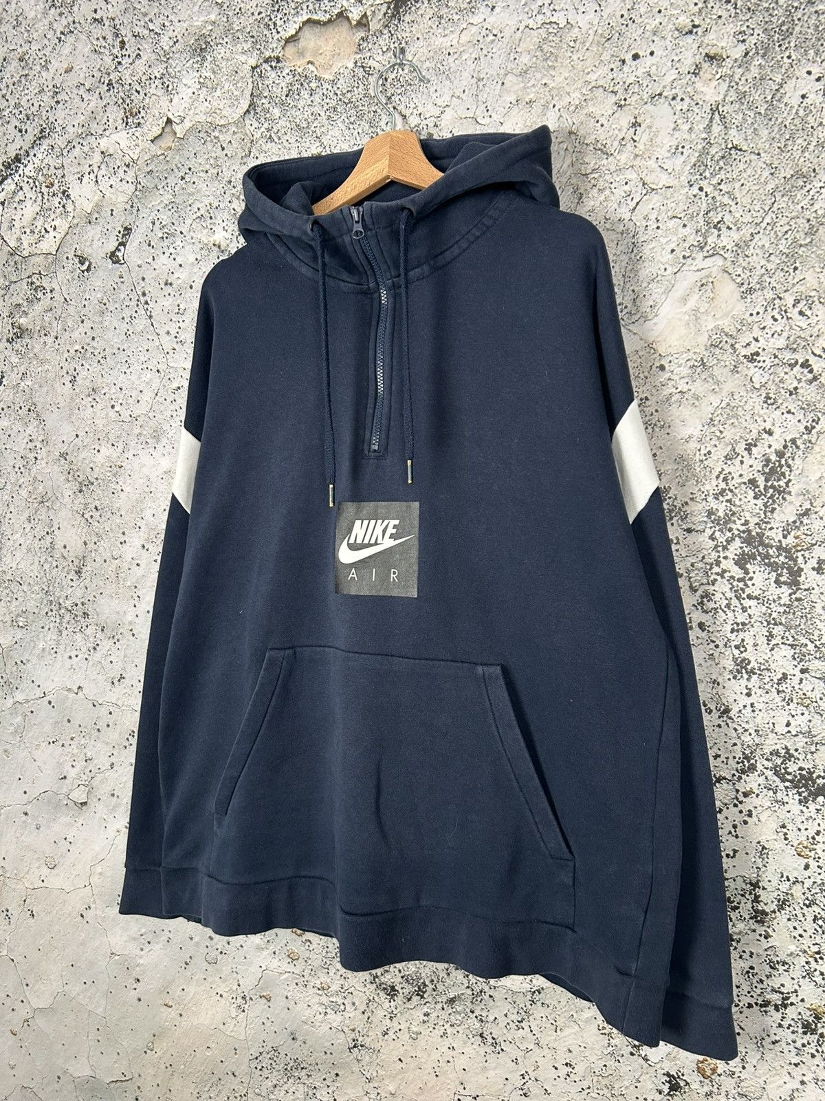 Nike Nike Air Streetwear Hoodie Navy Skate Drill Baggy Boxy Fit Size US XL / EU 56 / 4 - 2 Thumbnail