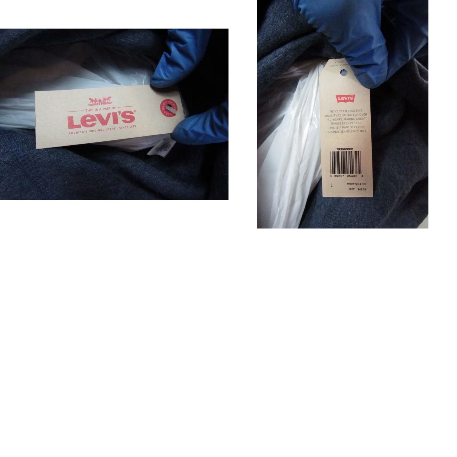 Levi's Levi's Hooded Jacket Mens Large Blue Lined Full Zip Sweatshirt Work Wear Size US L / EU 52-54 / 3 - 8 Thumbnail