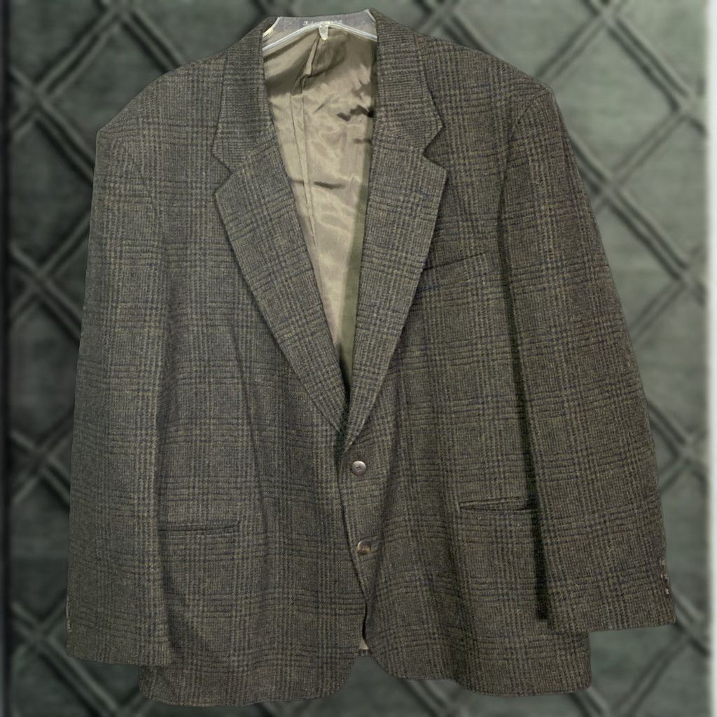 Vintage VINTAGE Woolrich Blazer Men XL Wool 100% Wool Tweed 2 Button Sport Coat Jacket Mid-Length Size 46R - 1 Thumbnail