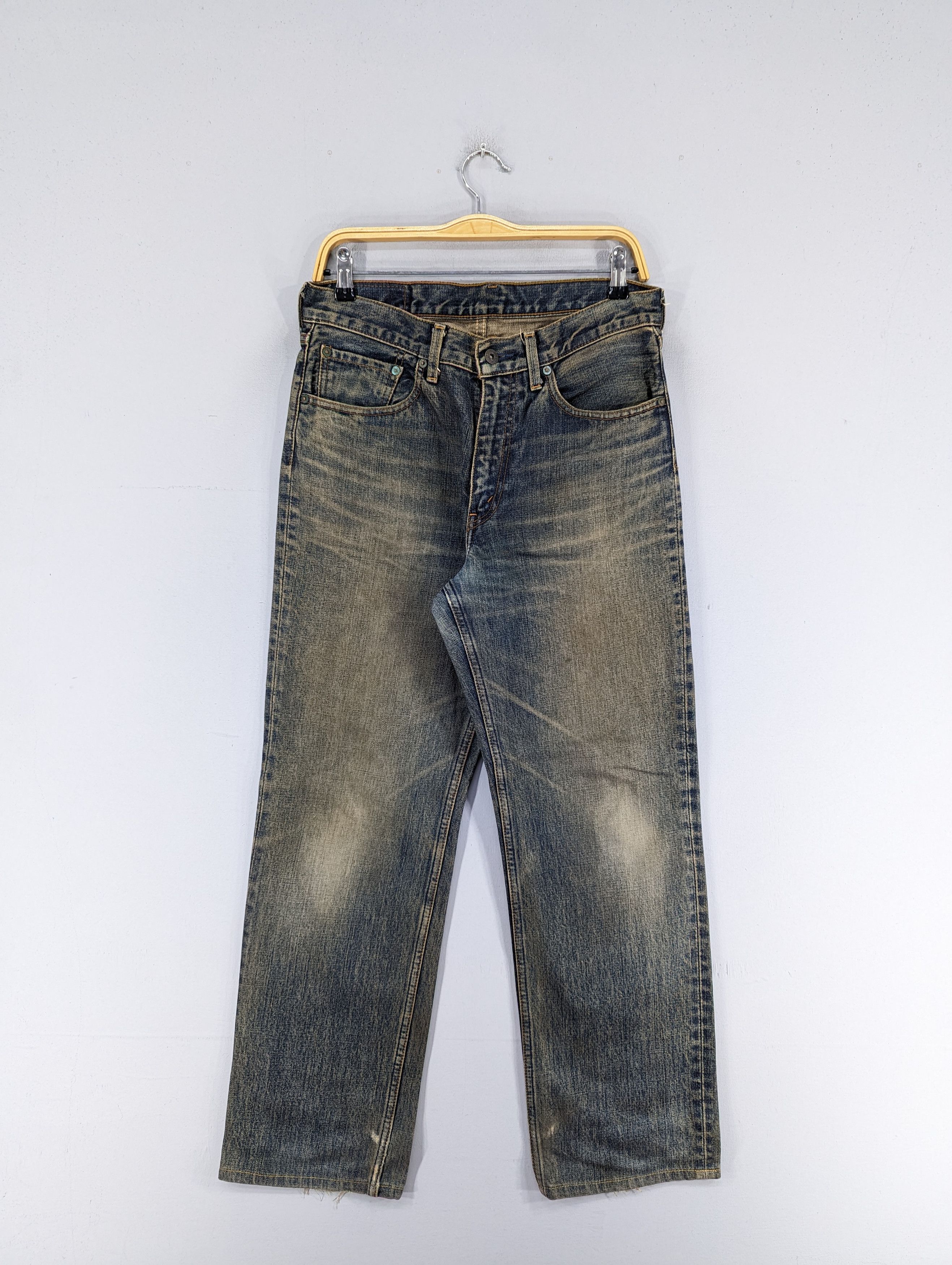image of Levis x Vintage Levi's 502 Dirty Blue Jeans Japan, Men's (Size 32)