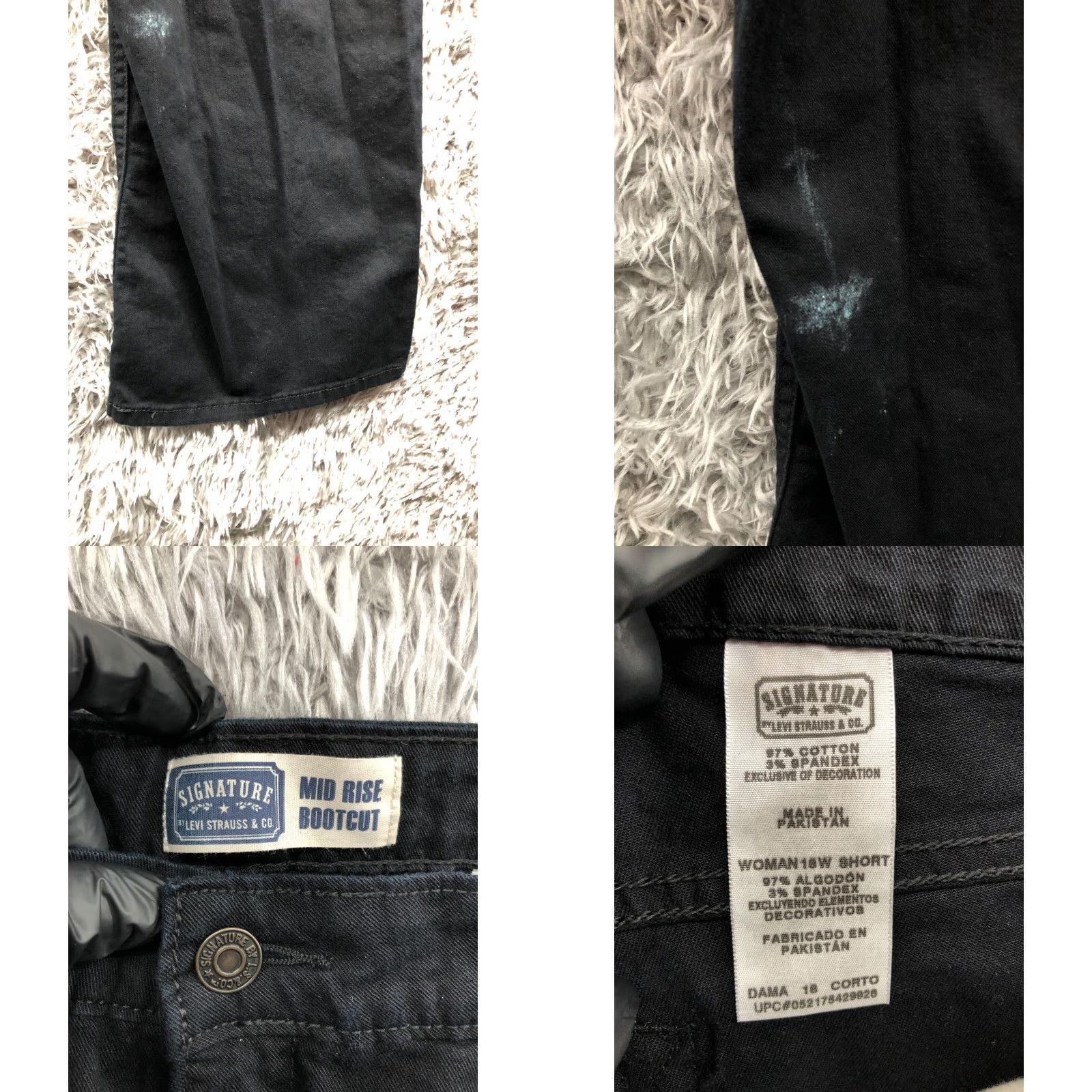 Levi's Levi's Womens Chino Pants Bootcut 18W Plus Size High Rise Black 29 Inseam Knit Fabric Pockets Elastic Waist Regular Size 40" / US 18 - 8 Thumbnail