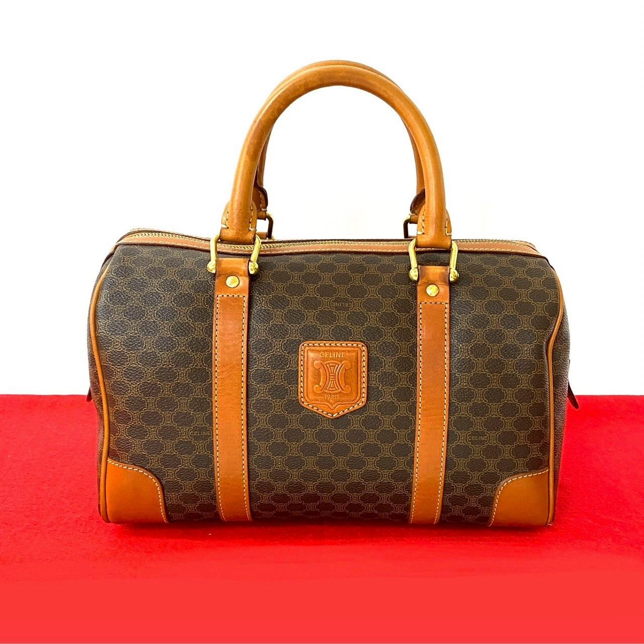 Celine Celine Macadam Blazon Trionphe Leather Handbag Leather Handbag