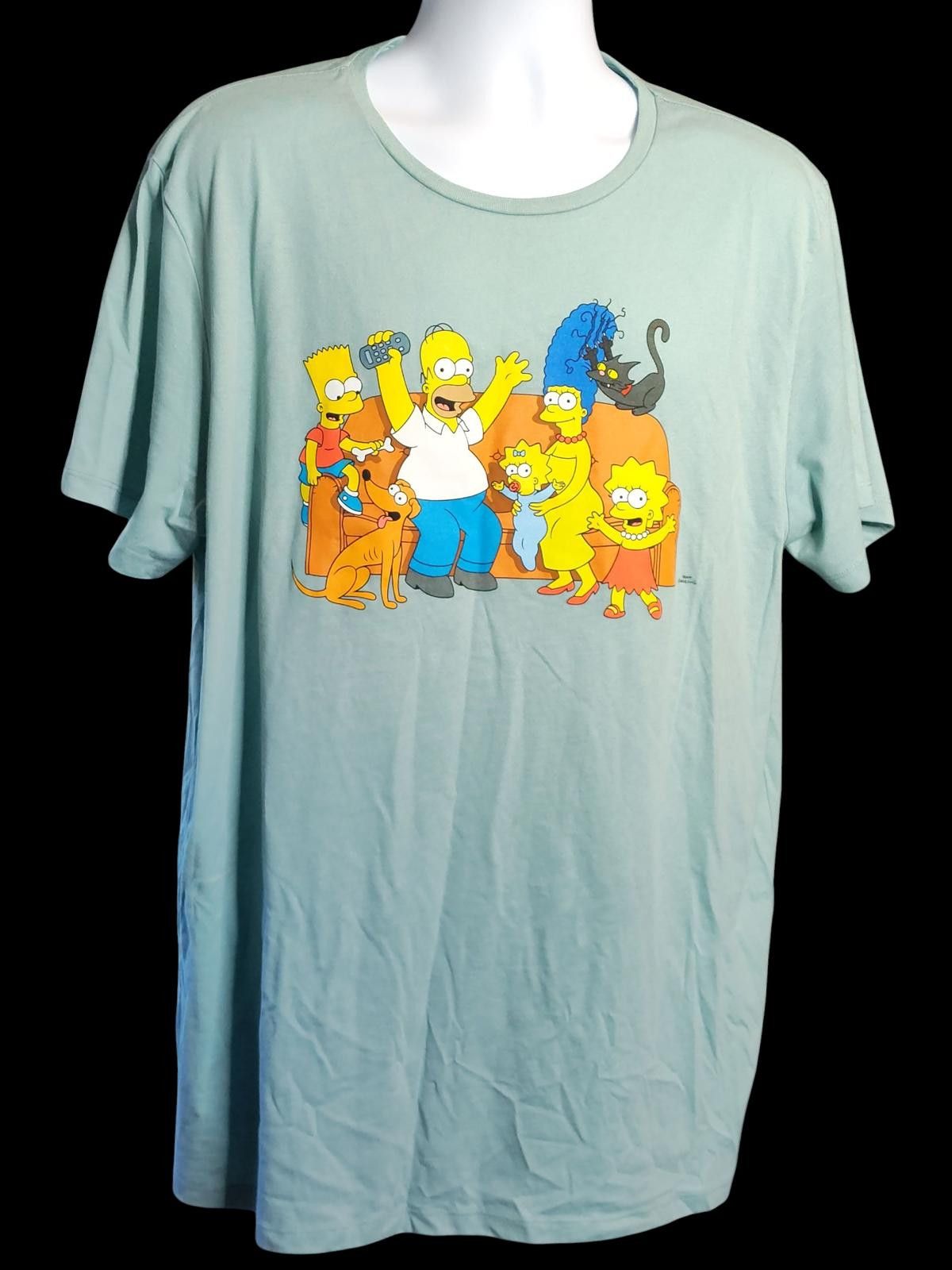 The Simpsons Men's Light Green Graphic T-Shirt with The Simpsons Print Size US XXL / EU 58 / 5 - 3 Thumbnail