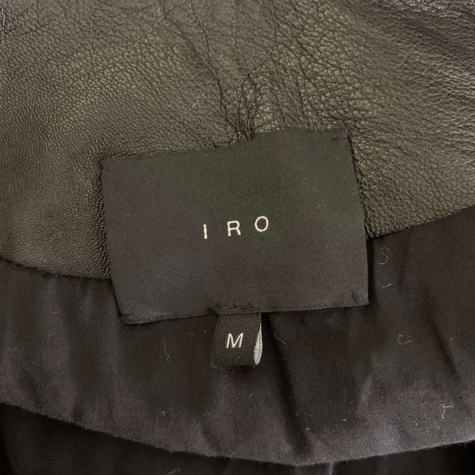 Iro IRO Size M Black Leather Shearing Lapel Motorcycle Jacket Size US M / EU 48-50 / 2 - 7 Thumbnail