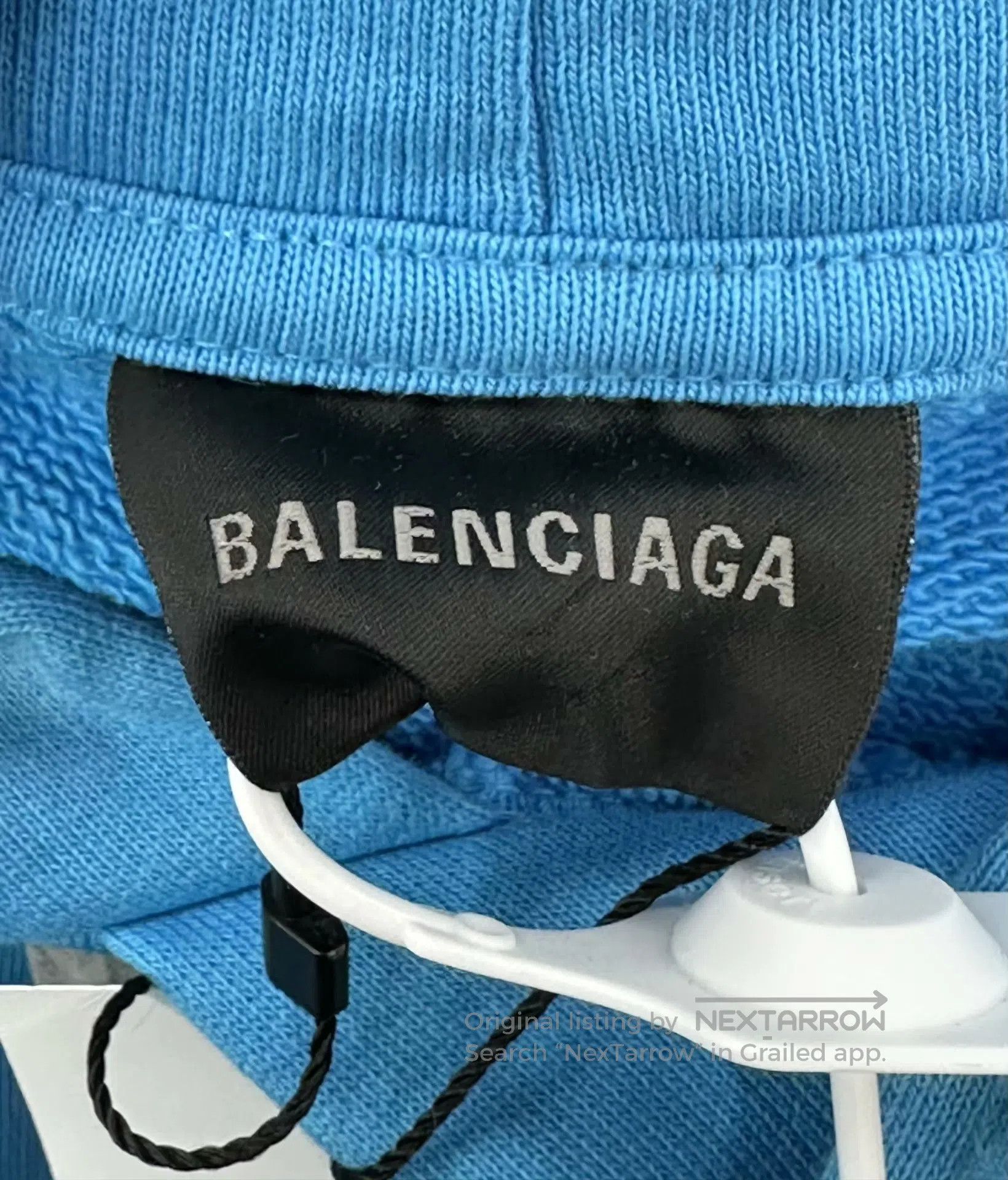 Balenciaga Balenciaga Blue Distressed Coke Logo Hooded Sweatshirt| Size US XS / EU 42 / 0 - 4 Thumbnail