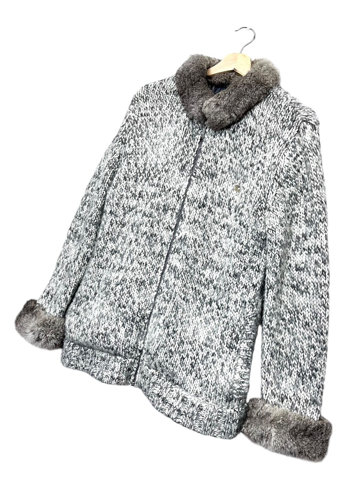 Black Label × Burberry × Vintage 🔥BURBERRY Black Label Rabbit Fur Wool Blends Knitted Jacket Size US M / EU 48-50 / 2 - 3 Thumbnail