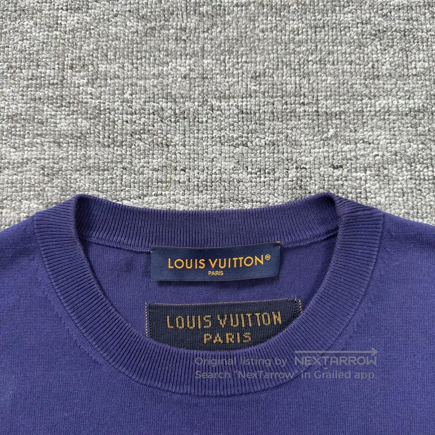 Louis Vuitton LV Sapphire Blue Cursive Slogan T-shirt. Size US M / EU 48-50 / 2 - 3 Thumbnail