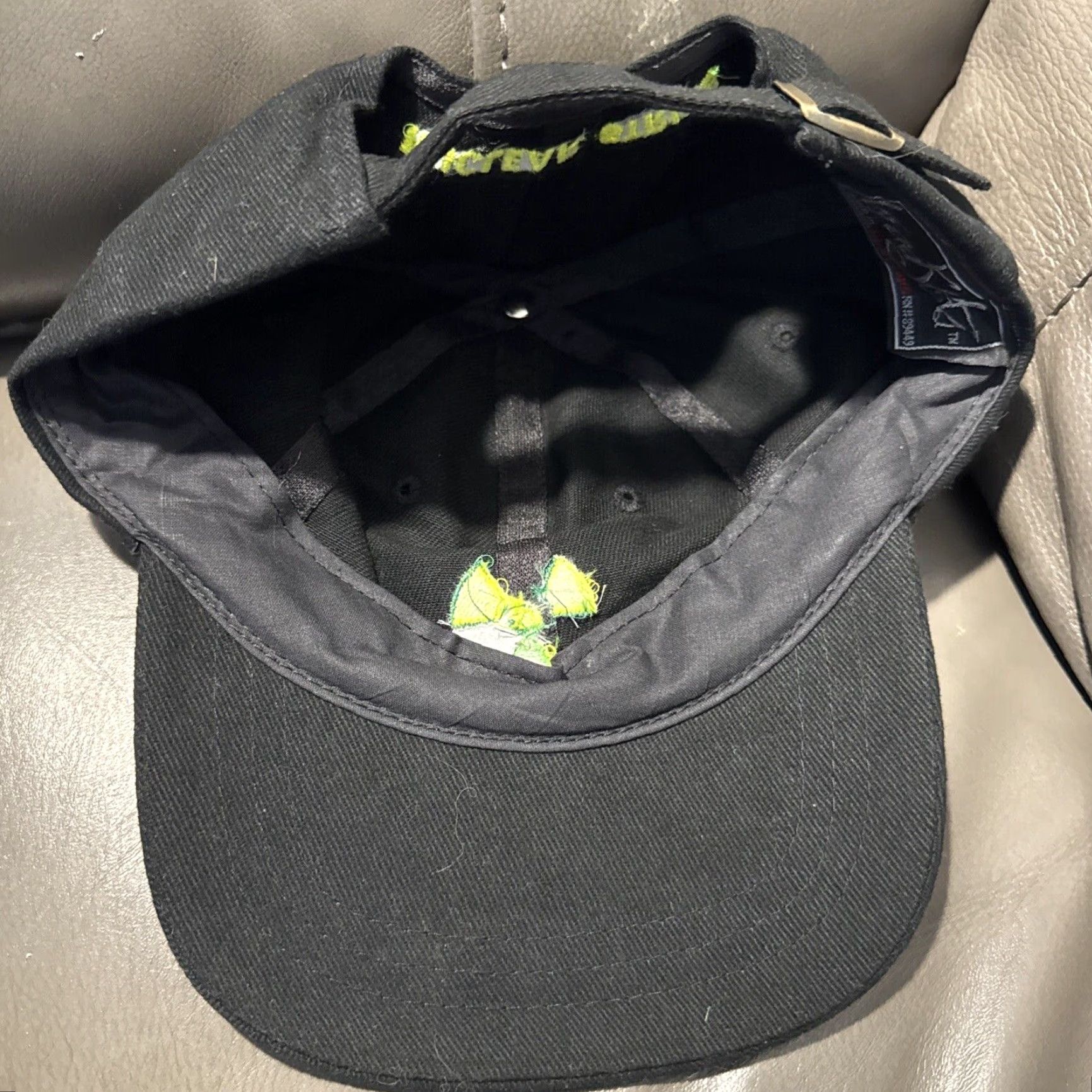 Vintage VINTAGE 1997 Nuclear Strike Video Game Promo EA Sports Strap Back Black Hat Size ONE SIZE - 5 Thumbnail
