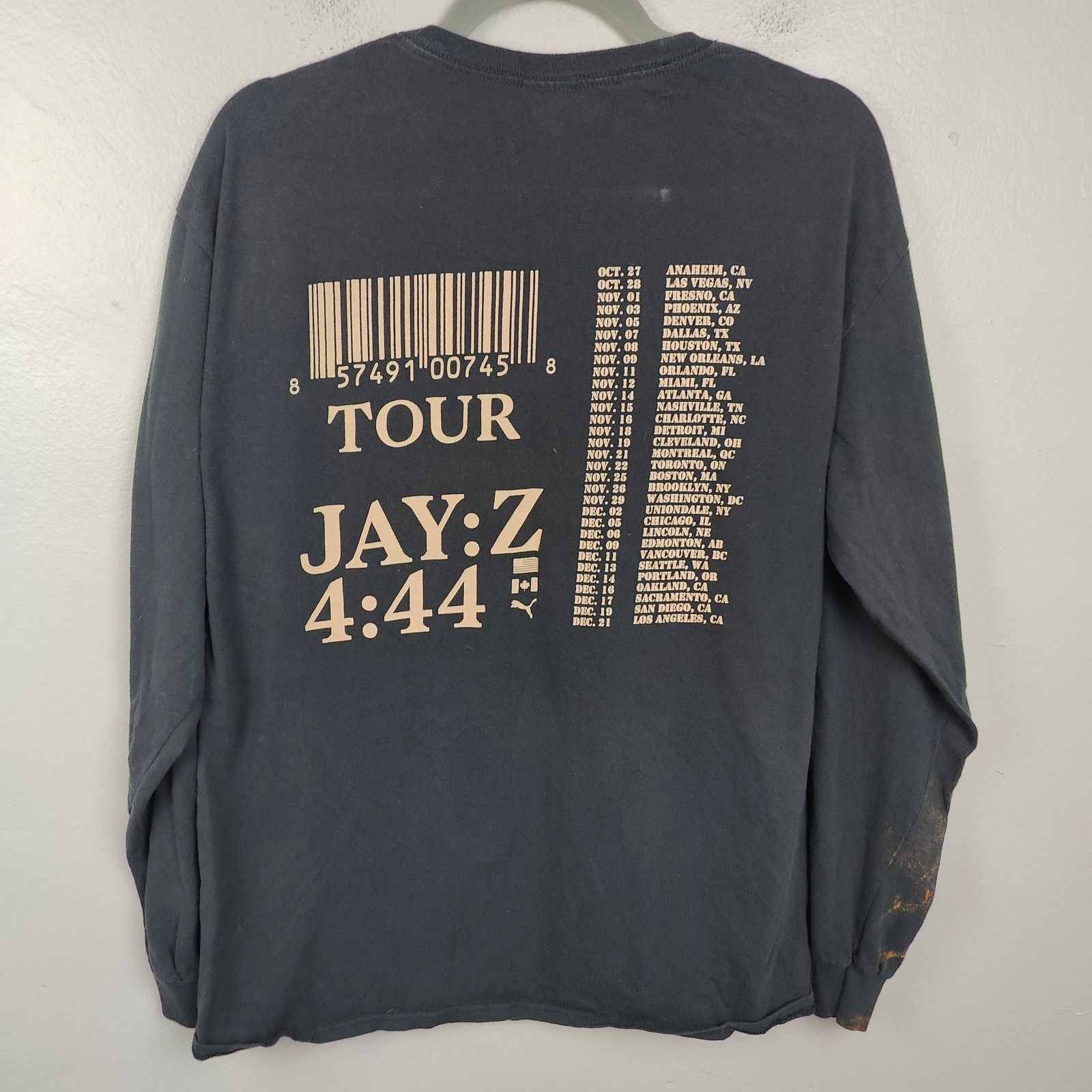 Delta Jay Z 4:44 Concert Tour Graphic T-Shirt Mens Large Black Size US L / EU 52-54 / 3 - 4 Thumbnail