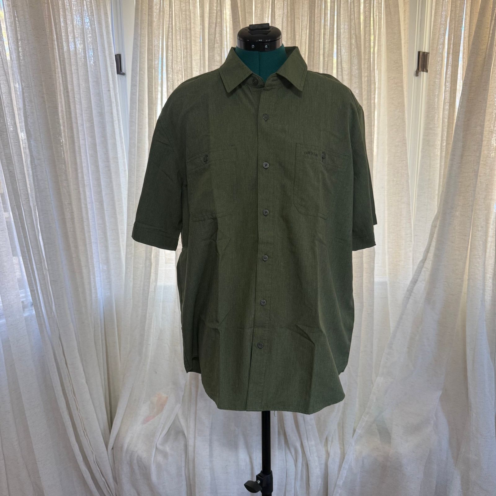 Orvis Orvis Green Short Sleeve Button-Up Shirt | Sz L Size US L / EU 52-54 / 3 - 2 Thumbnail