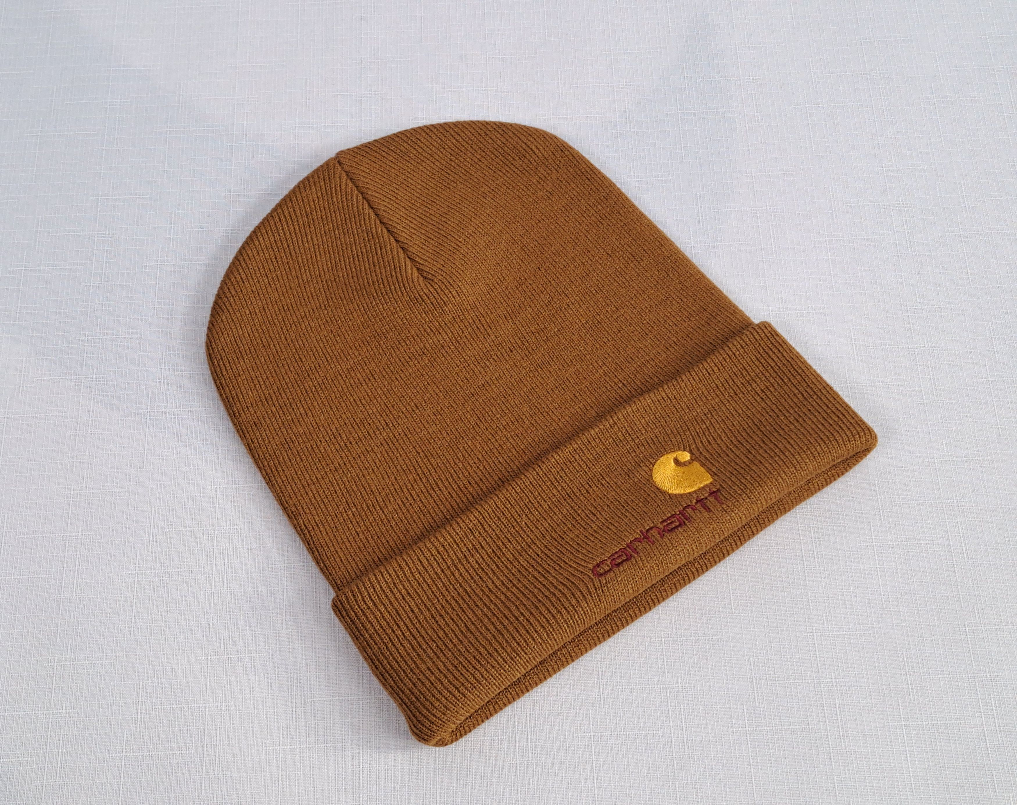 Carhartt Carhartt embroidered logo mustard hat. Size ONE SIZE - 1 Thumbnail