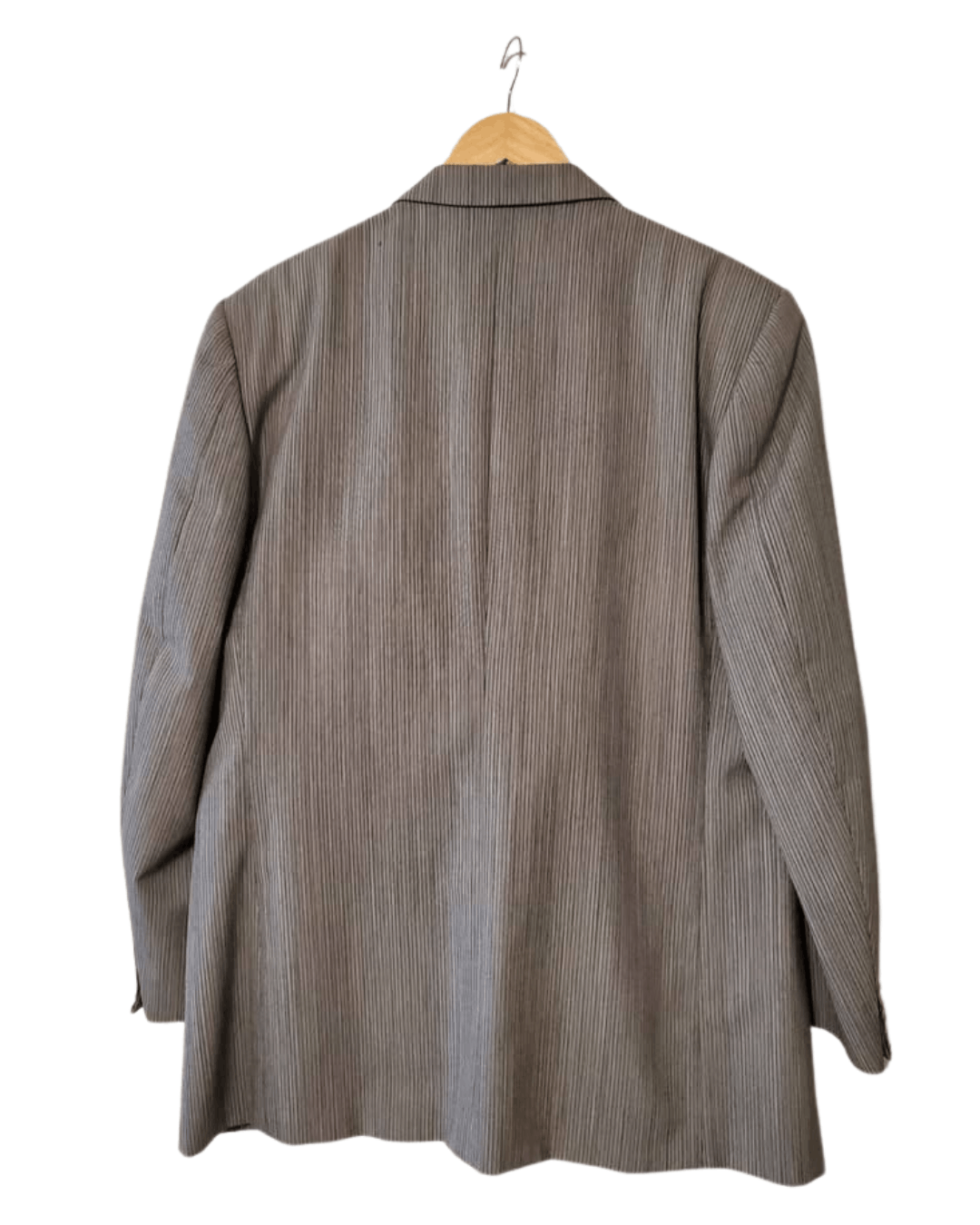 Yves Saint Laurent Vintage Yves Saint Laurent Silver Pinstripe 2-Piece Suit Size 44R - 2 Thumbnail