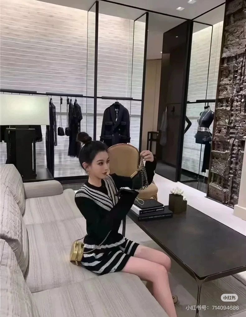 Chanel Chanel 20s roof series black knitted white diamond check w Size XS / US 0-2 / IT 36-38 - 9 Thumbnail