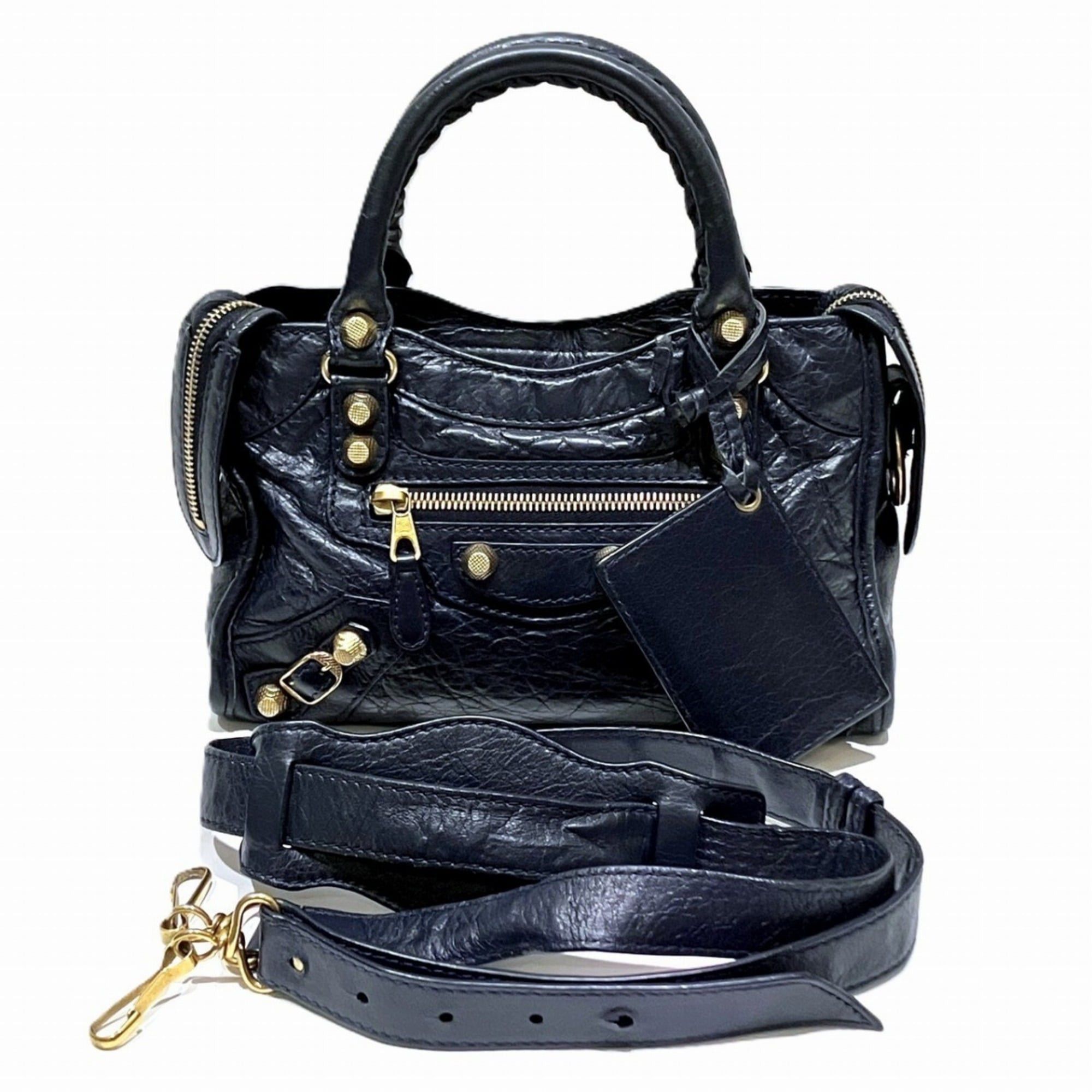 Balenciaga Balenciaga Mini City Handbag, Giant Leather, 309544 