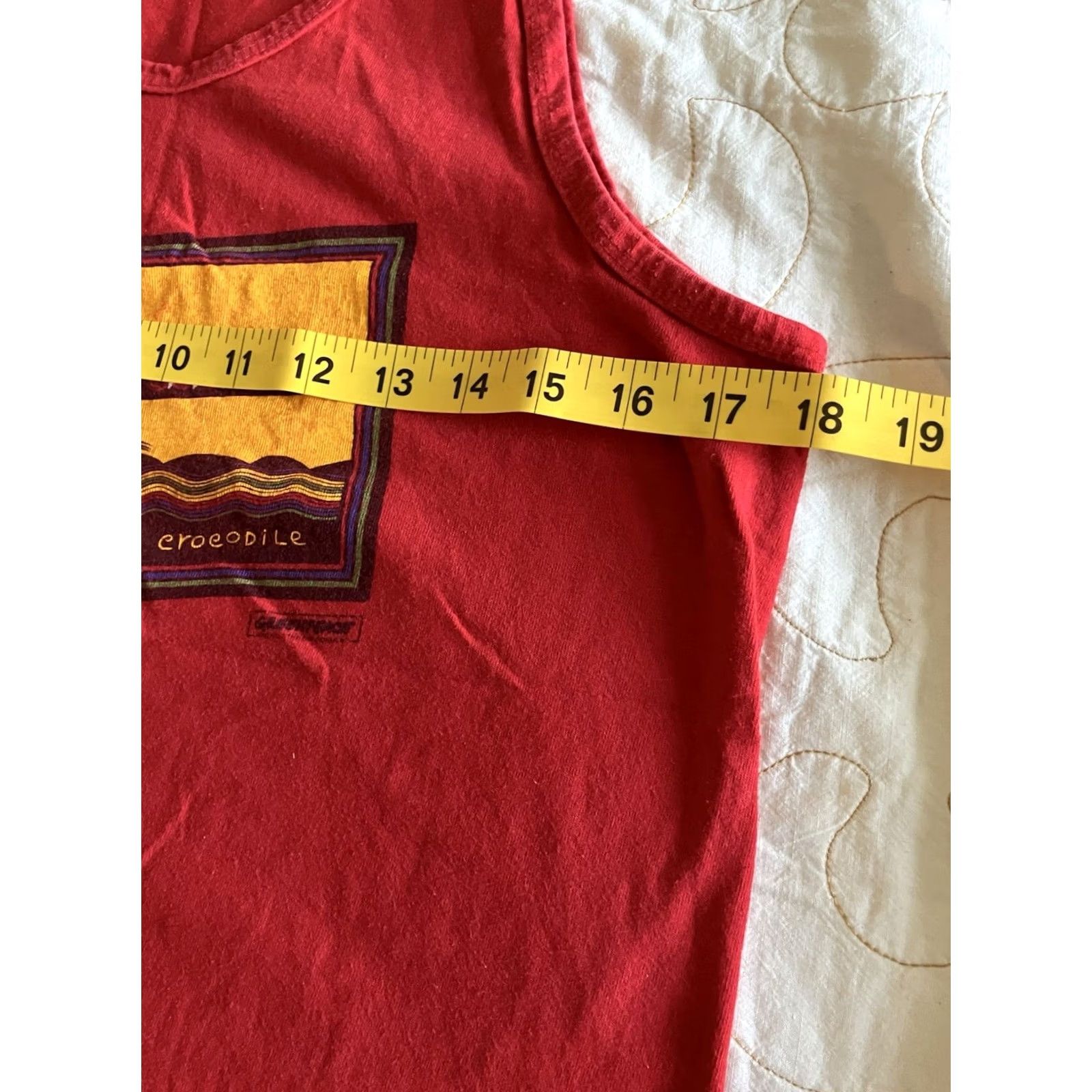 Anvil VINTAGE Greenpeace Shirt Mens XL Red Cuban Crocodile Tank Top 80s USA Size US M / EU 48-50 / 2 - 4 Thumbnail