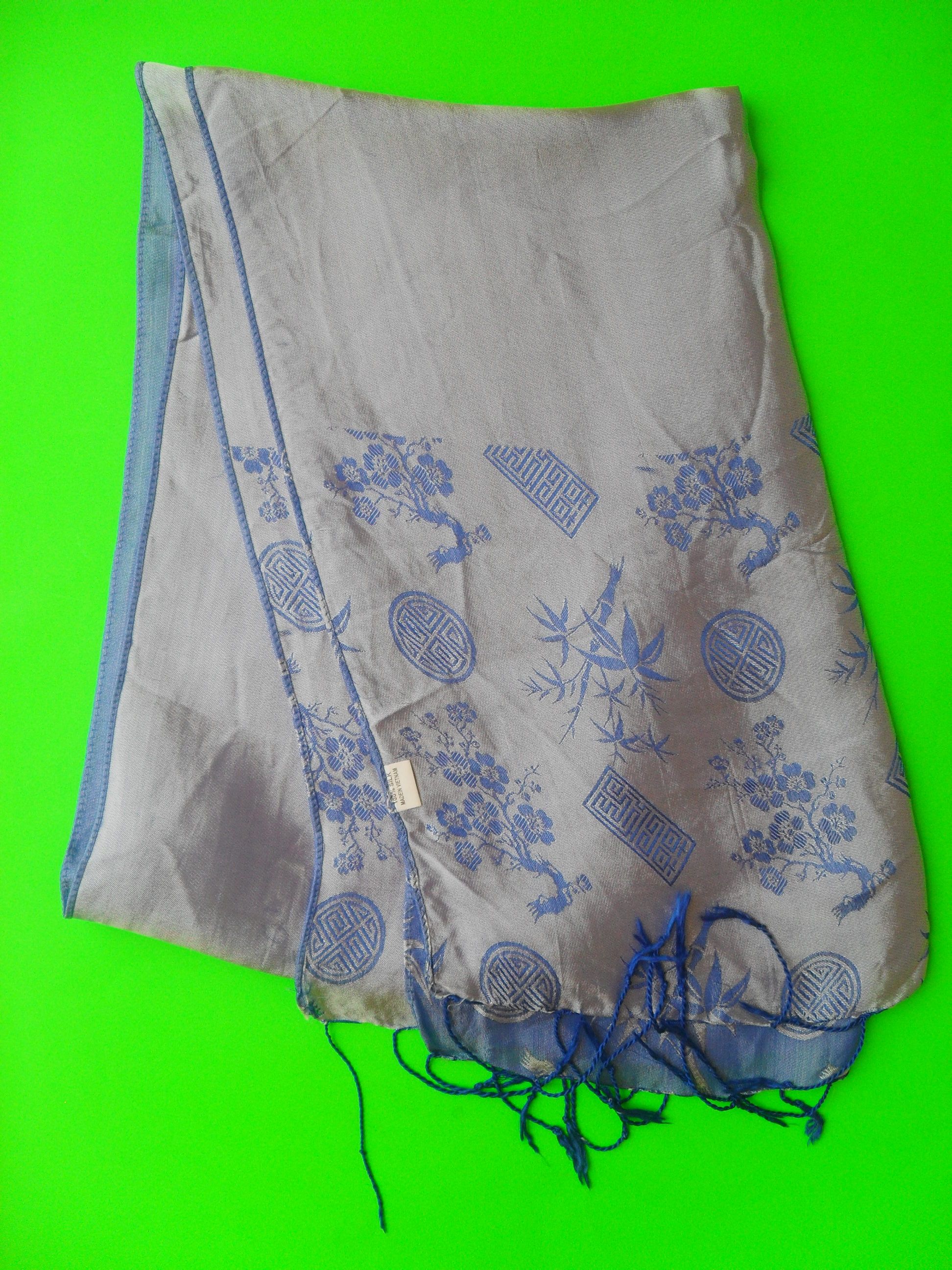 Other Blue 100% Silk Scarf Size ONE SIZE - 6 Thumbnail