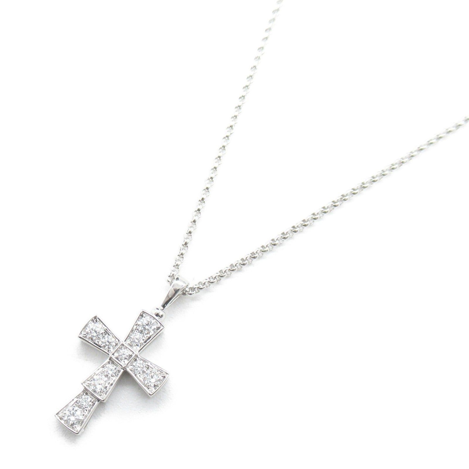 Bvlgari Bvlgari Serpenti Small Cross Necklace K18Wg (White Gold) Diamond Clear Size ONE SIZE - 1 Thumbnail
