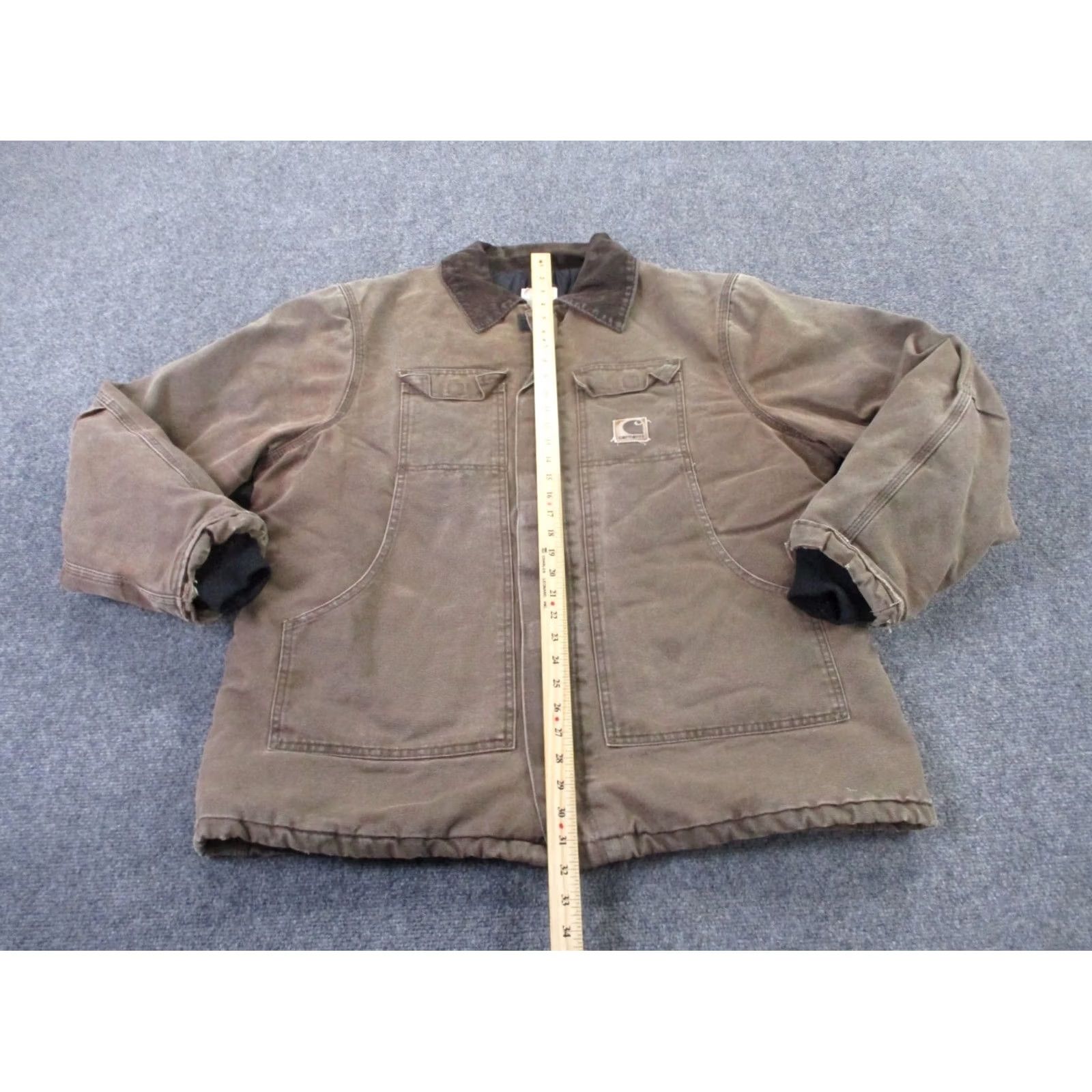 Carhartt VINTAGE Carhartt Jacket Mens XL Canvas Puffer Lined Workwear Coat Union Made Size US XL / EU 56 / 4 - 3 Thumbnail