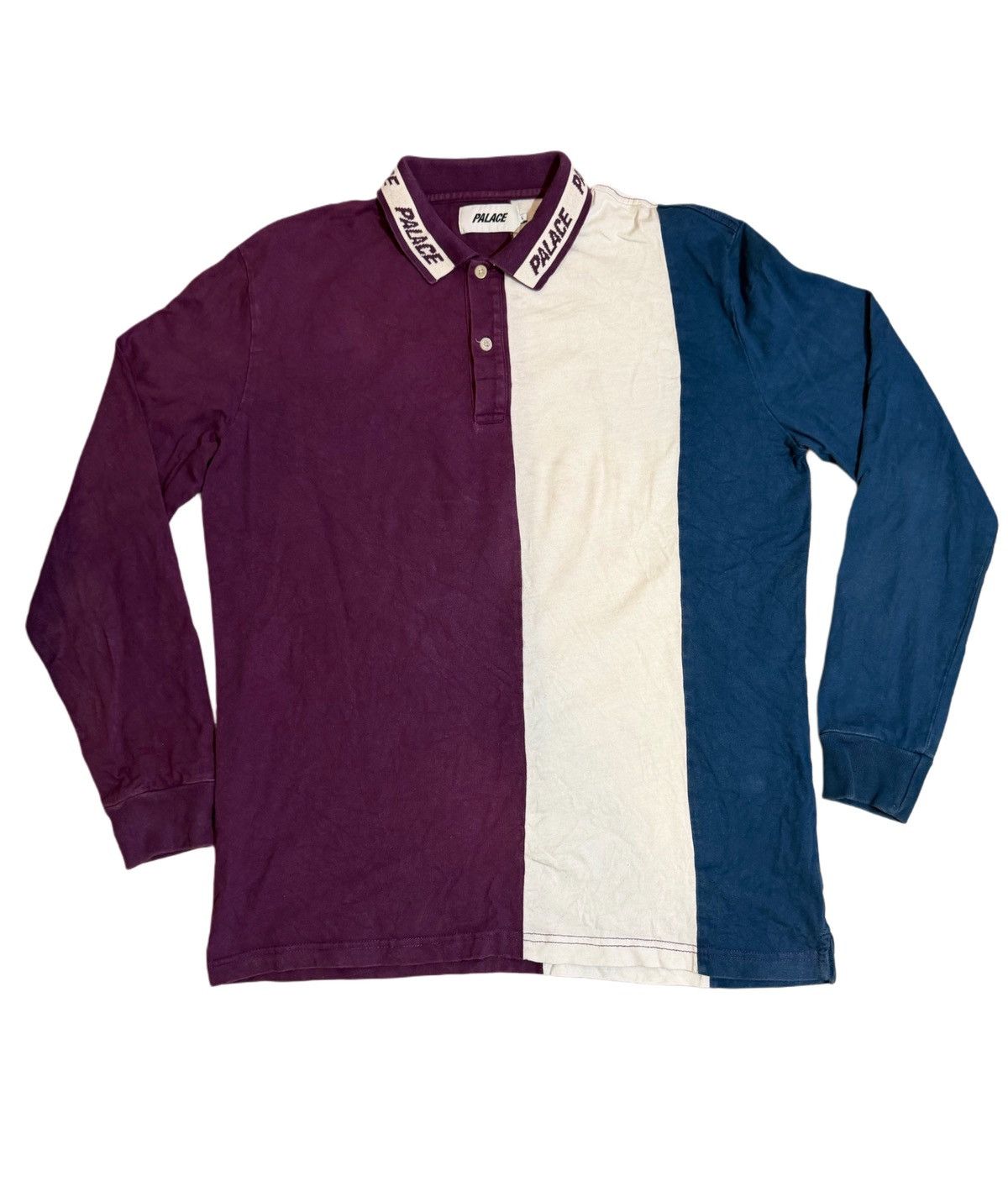 Palace Palace Vertical Tri Stripe Polo Long Sleeve Shirt Size US L / EU 52-54 / 3 - 1 Thumbnail